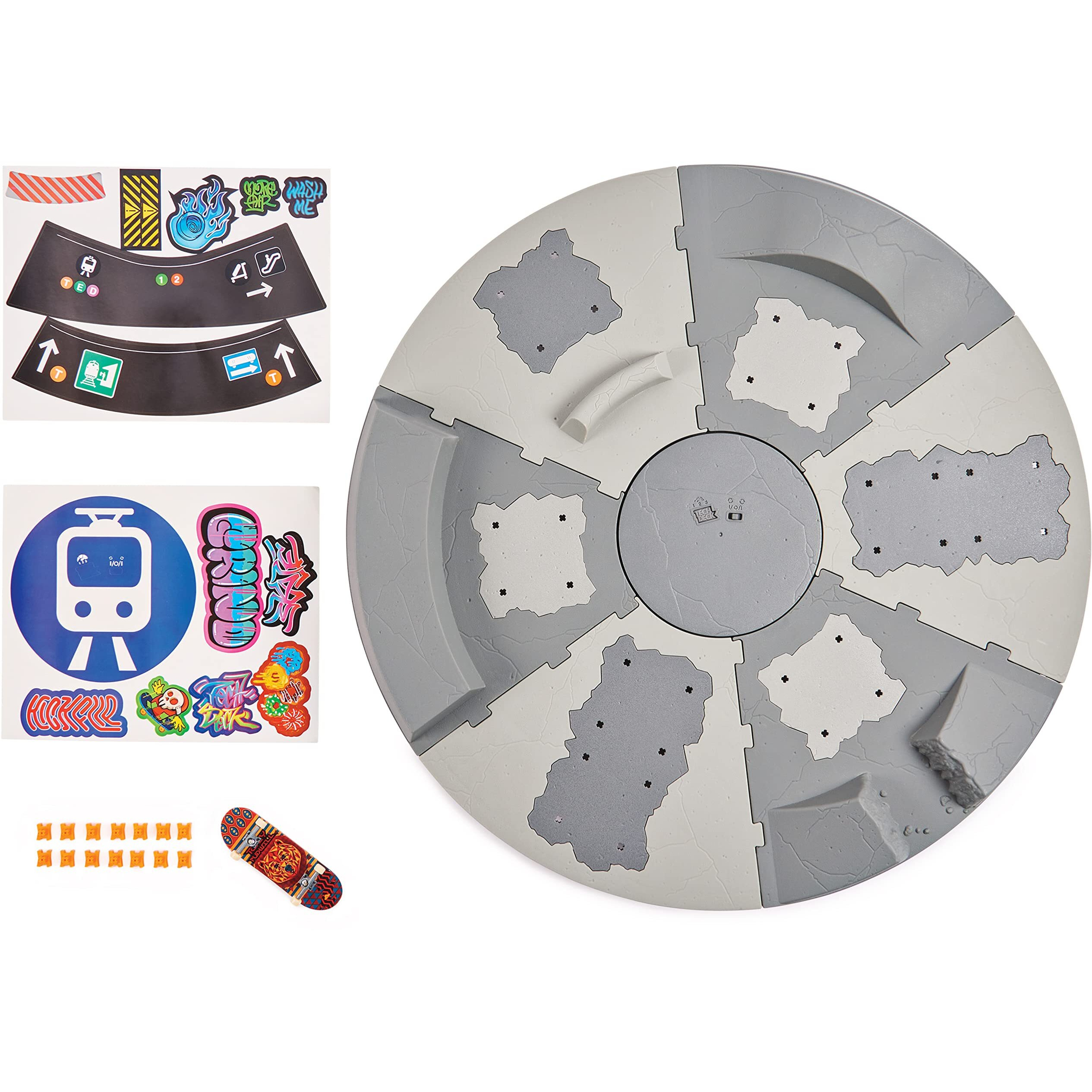 Tech Deck, Shredline 360 Motorized Skate Park, X-Connect Creator, Customizable And Buildable Turntable Ramp Set With Exclusive Fingerboard, Kids Toy For Boys And Girls Ages 6 And Up