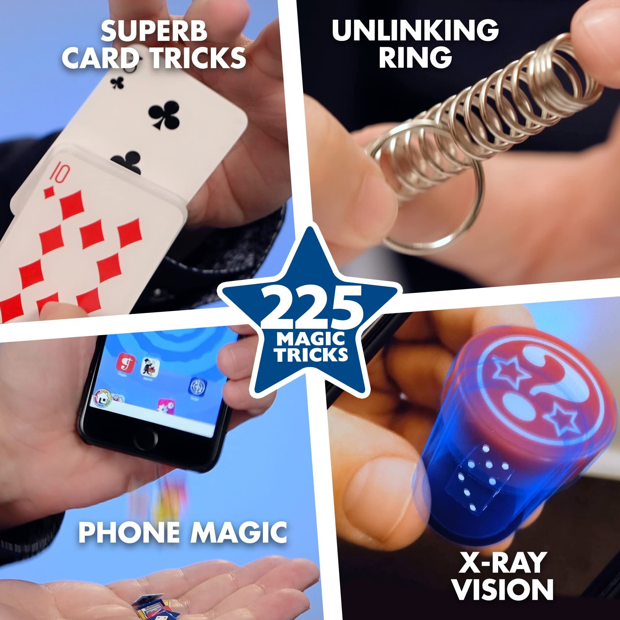 Marvin's Magic - Kids Magic Set - Box Of Tricks, Amazing Magic Tricks For Kids - Magic Made Easy Range - Includes Magic Wand, Card Tricks, Much More - Suitable For Ages 6 And Up - 225 Magic Tricks