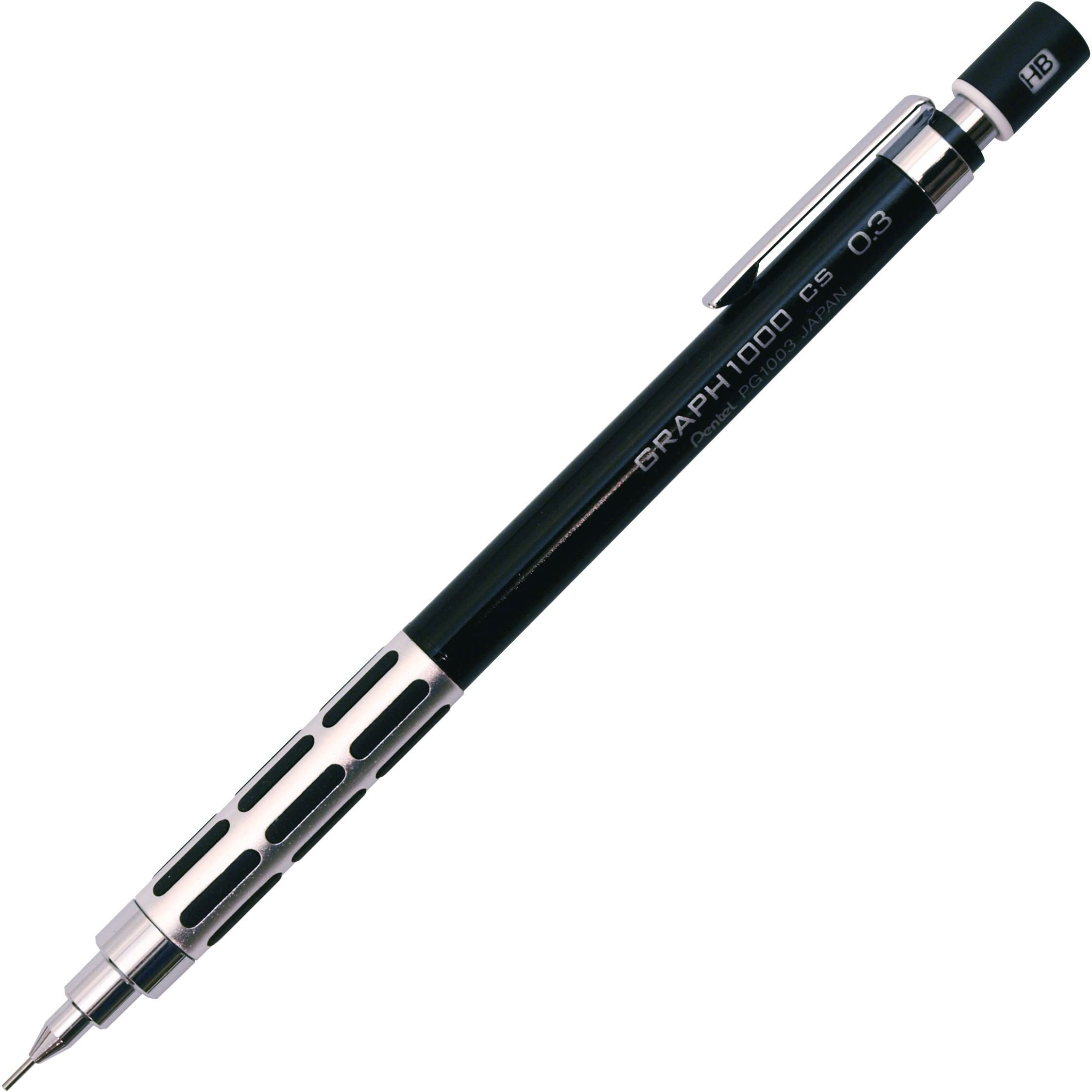Pentel Mechanical Pencil, Graph 1000 Cs, For Draft, 0.3Mm, Black (Pg1003Cs-A)