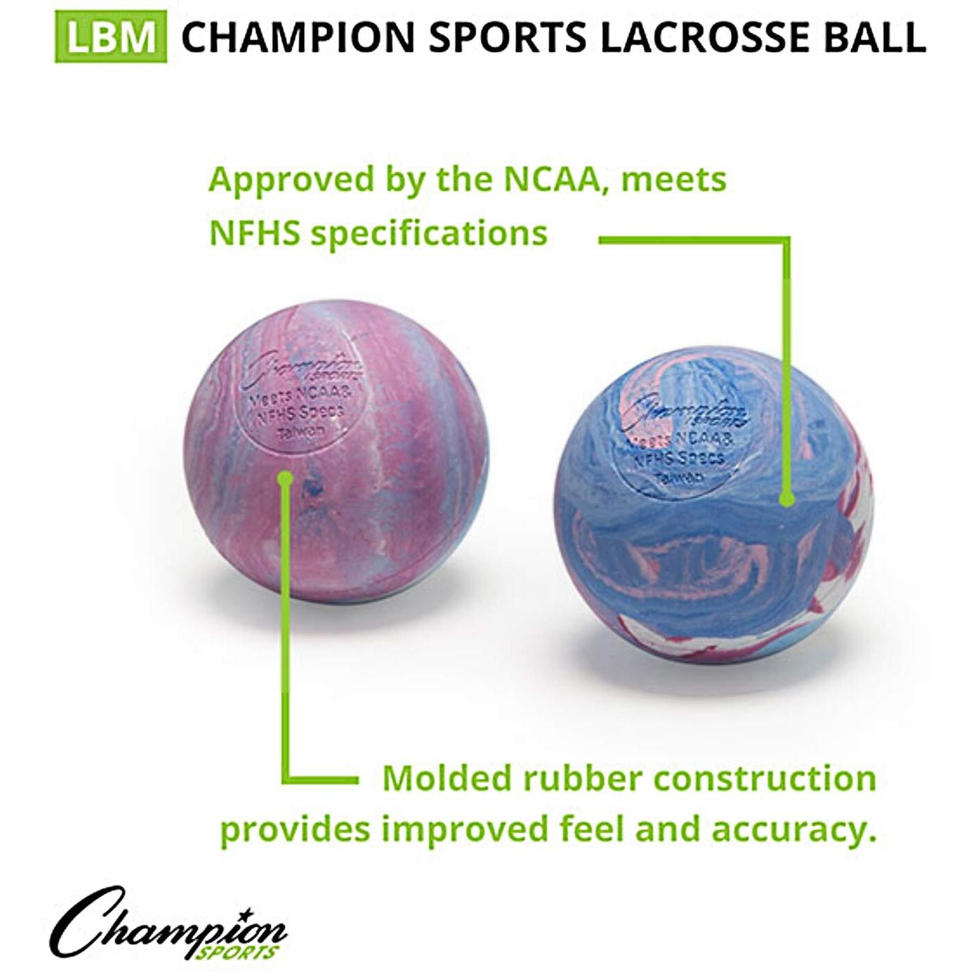 Lacrosse Ball - Ncaa Nfhs Certified - Multi Color