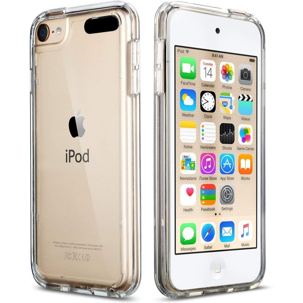 Ulak Ipod Touch 7 Case, Ipod Touch 6 & 5 Case, Transparent Slim Hybrid Tpu Bumper/Scratch Resistant Hard Pc Back, Corner Shock Absorption Case For Ipod Touch 5Th 6Th 7Th Generation, Clear