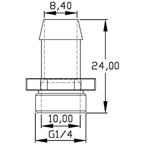 Xspc G1/4"" To 3/8"" Barb Fitting For Soft Tubing, Black Chrome, 4-Pack