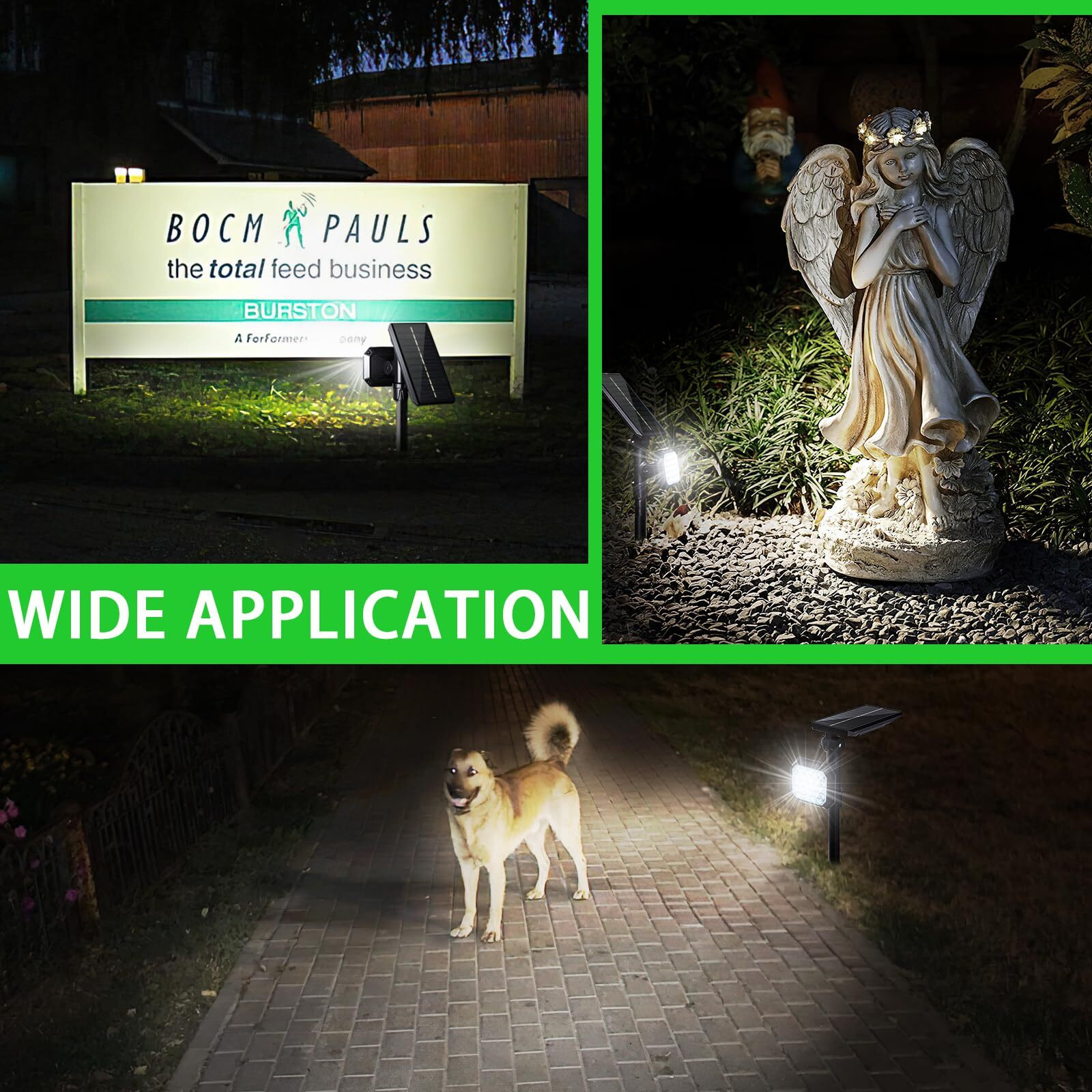 Jsot Solar Spot Lights Outdoor - 700 Lumen Solar Lights Outdoor Waterproof Solar Powered Spotlight Landscape Lighting Solar Halloween Light Solar Light For Garden Yard Tree (Cool Light 4 Pack)