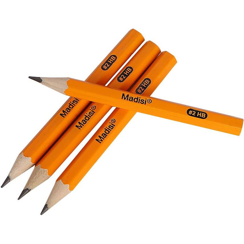 Madisi Golf Pencils, 2 Hb Half Pencils, 3.5"" Mini Pencils, Pre-Sharpened, 144 Count