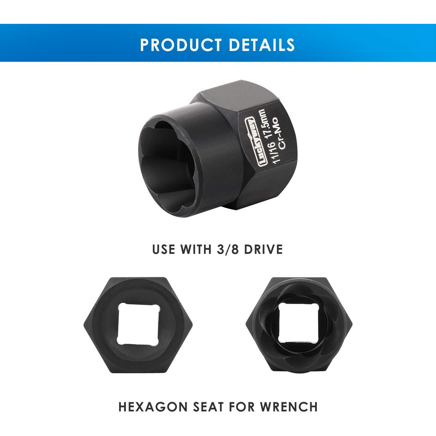 Luckyway 13-Piece Impact Bolt & Nut Remover Set, Nut Extractor Socket, Bolt Remover Tool Set