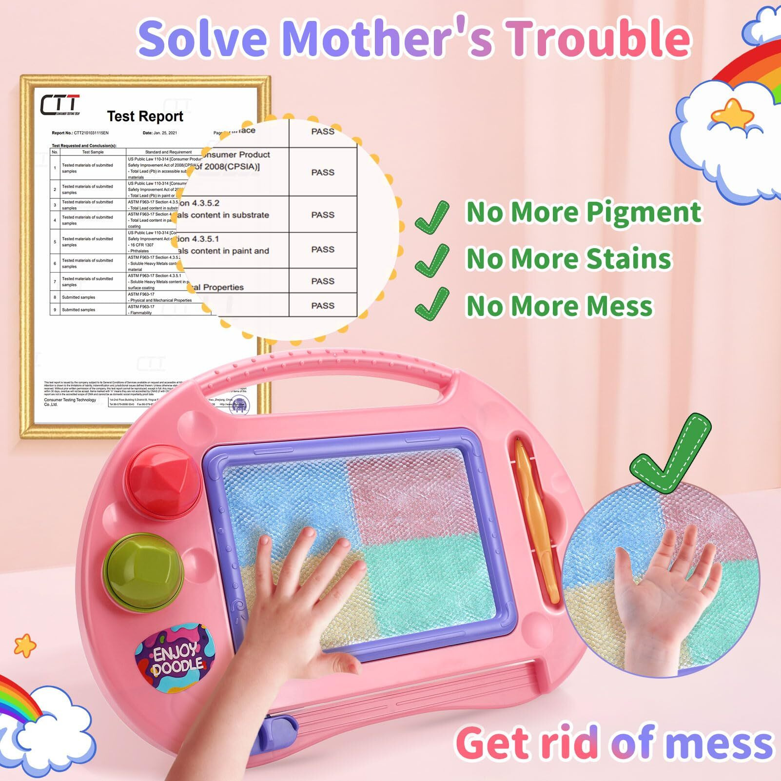 Toddler Toys,Toys For 1-2 Year Old Girls,Magnetic Drawing Doodle Board For Kids Toys,Educational Learning Baby Toys For 18 Months 1 2 3 Year Old Girl Boy Birthday Easter Gifts,Arts And Crafts Toys