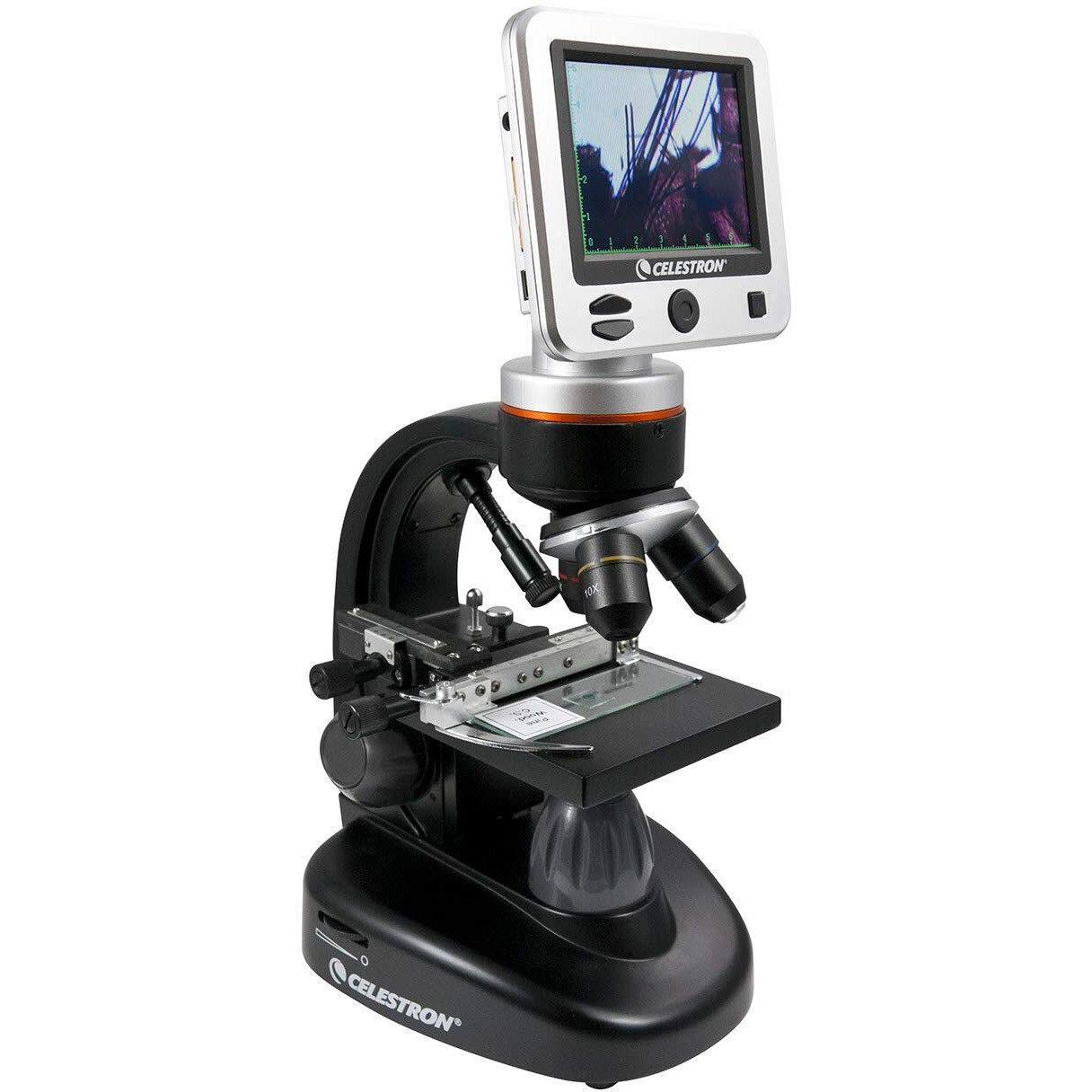 Celestron - Lcd Digital Microscope Ii - Biological Microscope With A Built-In 5Mp Digital Camera - Adjustable Mechanical Stage -Carrying Case And 1Gb Micro Sd Card