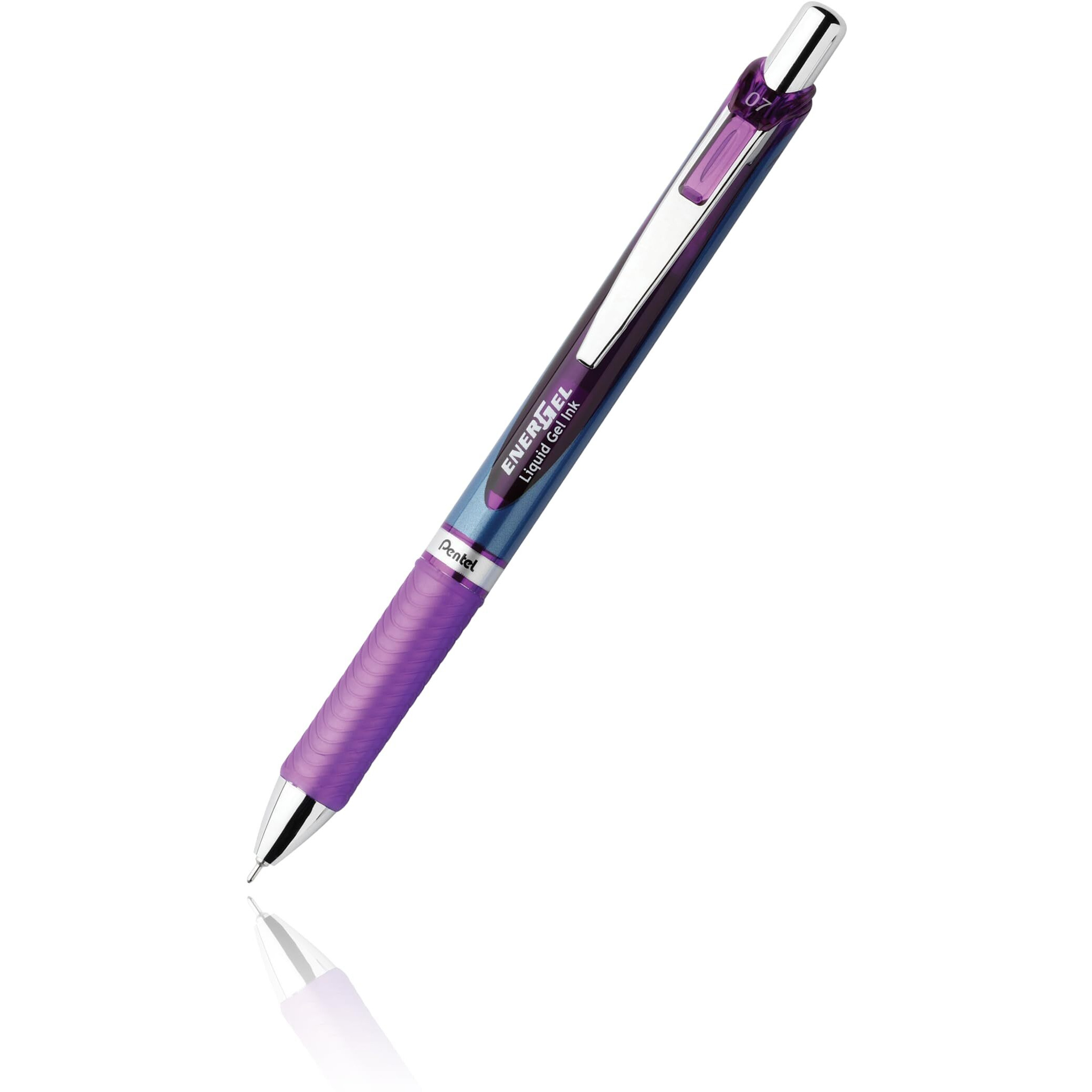 Pentel Energel Rtx Roller Ball Retractable Gel Pen, Needle Tip, Violet Ink, Medium Point, Ea - Penbln77V