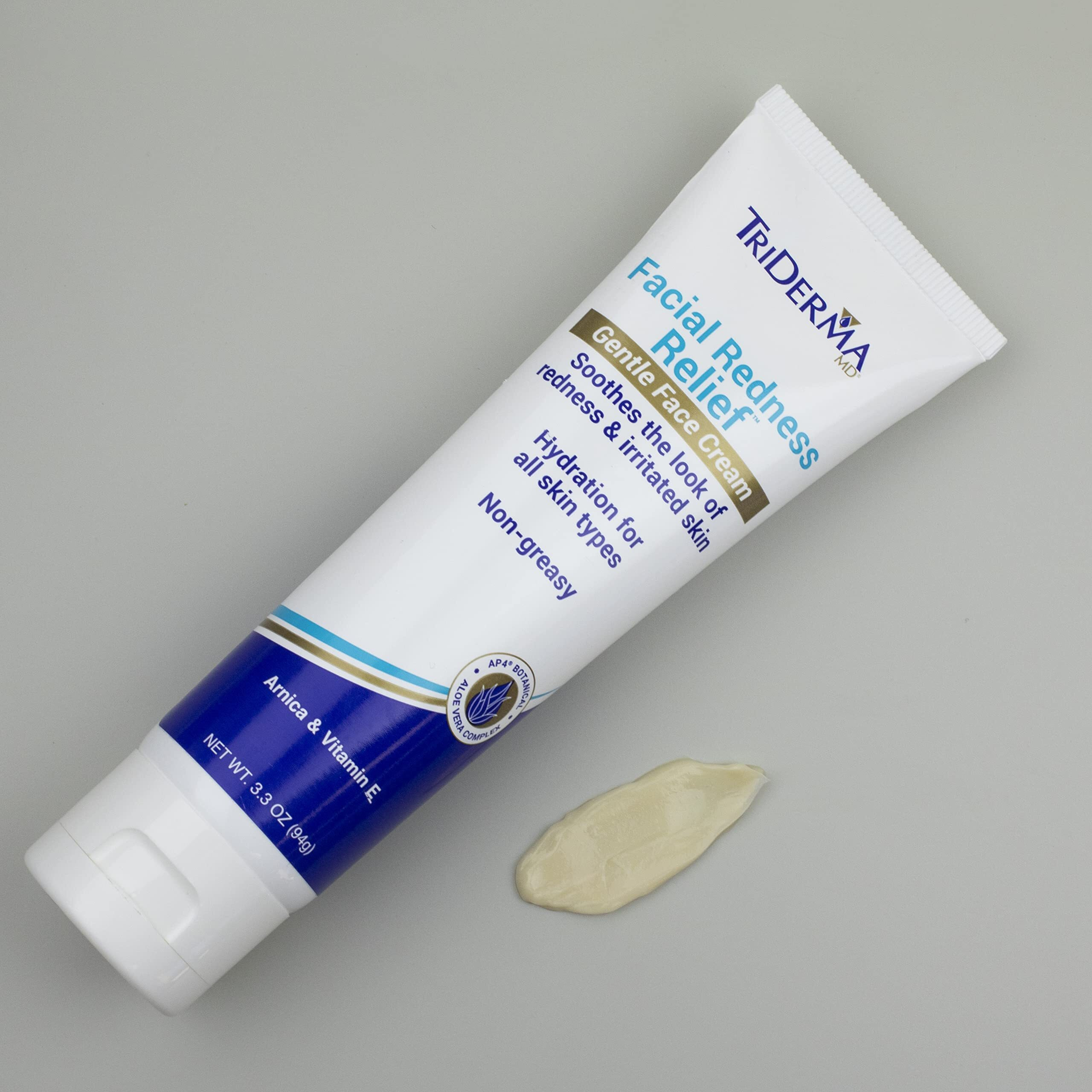 Triderma Facial Redness Relief Bundle, Gentle Face Cleanser Plus Moisturizing Face Cream, Soothing Daily Redness Treatment For Red, Sensitive Skin| Promotes Even Skin Tone | Day/Night |