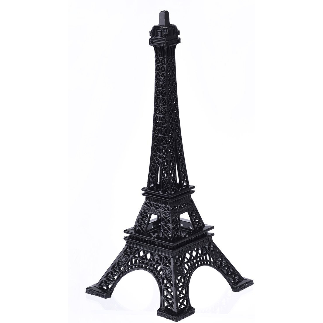 Eiffel Tower Statue Decor, 7 Inch Alloy Metal Collectible Figurine Replica Souvenir Room, Paris Eiffel Tower Party Decoration Table Stand Holder Gift For Cake Topper