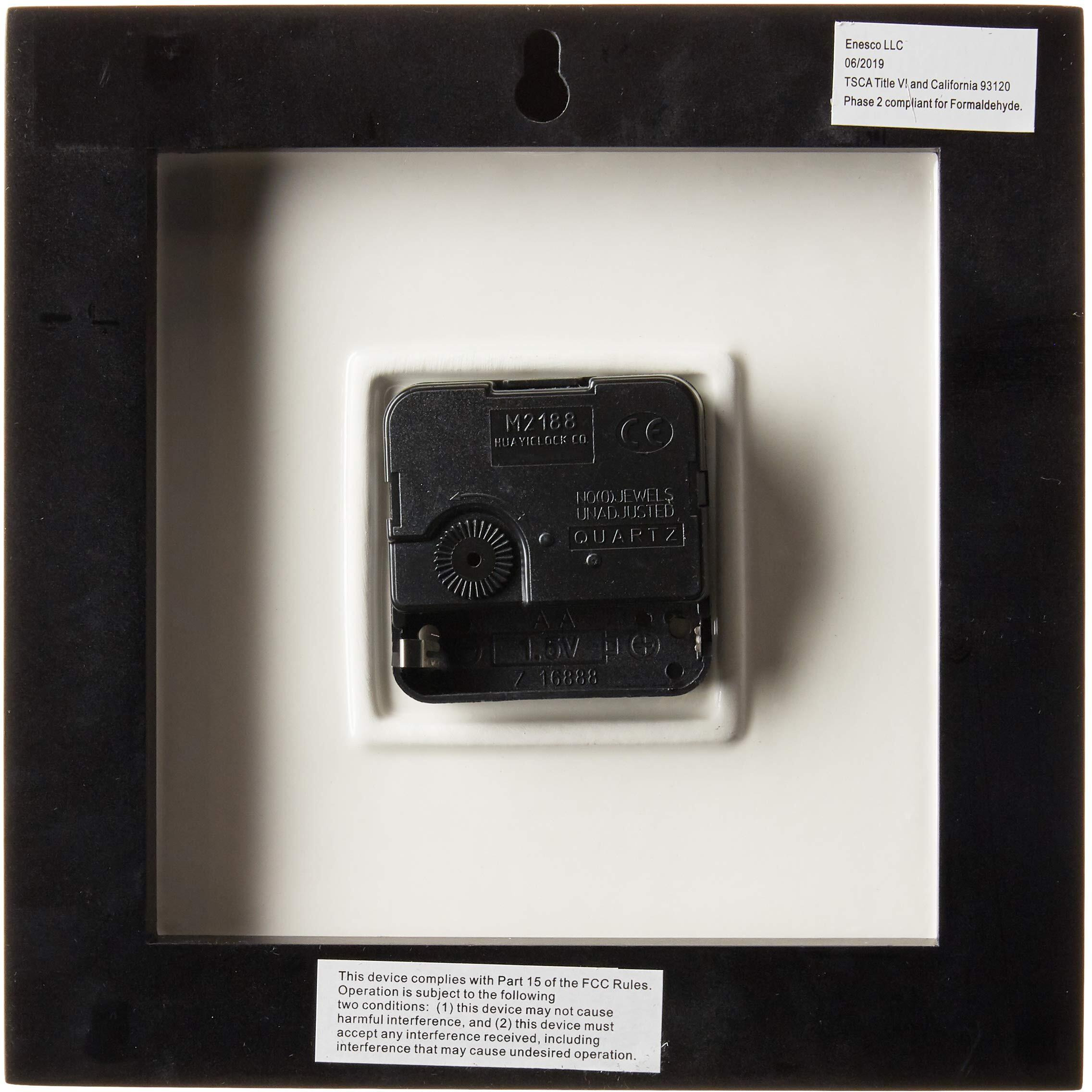 Enesco Whatever. Scrambled Numbers Always Late 7.5 X 7.5 Inch Square Hanging Wall Clock