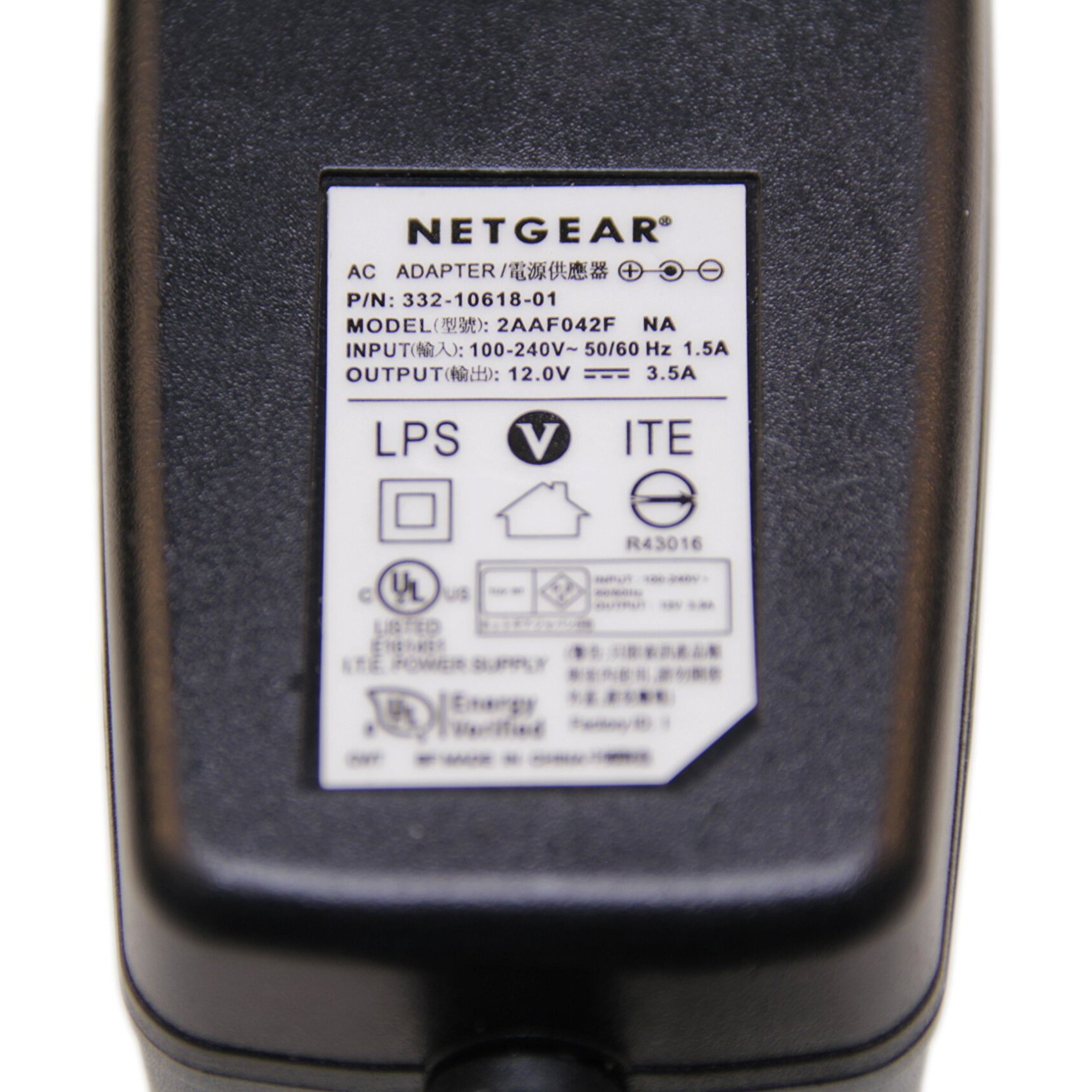 Netgear 12V 3.5A Ac Adapter Power Supply Charger Model 2Aaf042F Pn 332-10618-01 For Wireless Router Dsl Modem