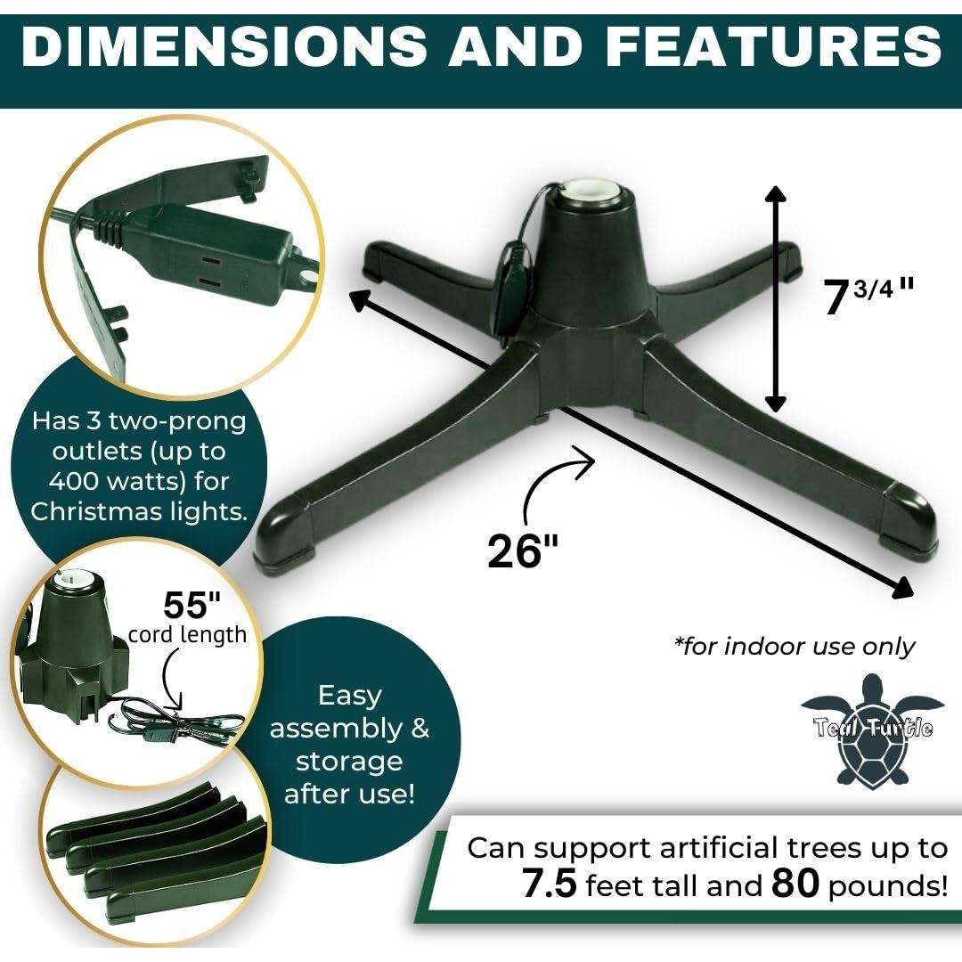 Winter Wonder Rotating Christmas Tree Stand For Artificial Trees