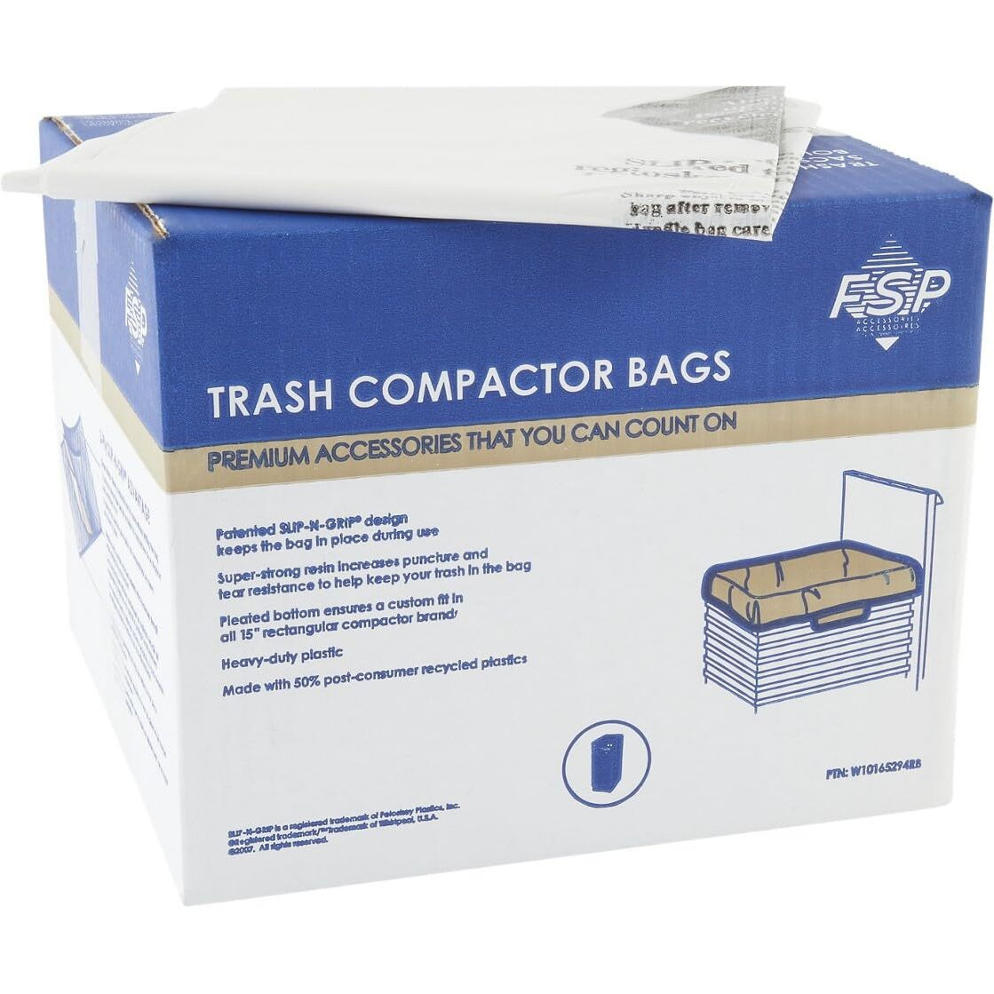 Whirlpool W10165294Rb Trash Compactor Ct, 60 Bags, Count