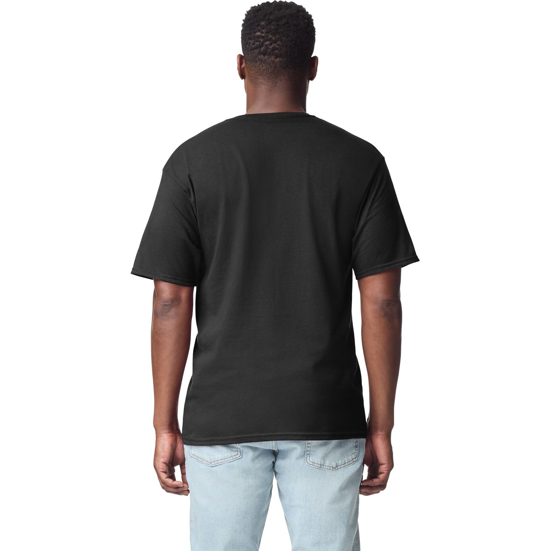 Gildan Mens Dryblend Workwear T-Shirts With Pocket, 2-Pack T Shirt, Black, X-Large Us