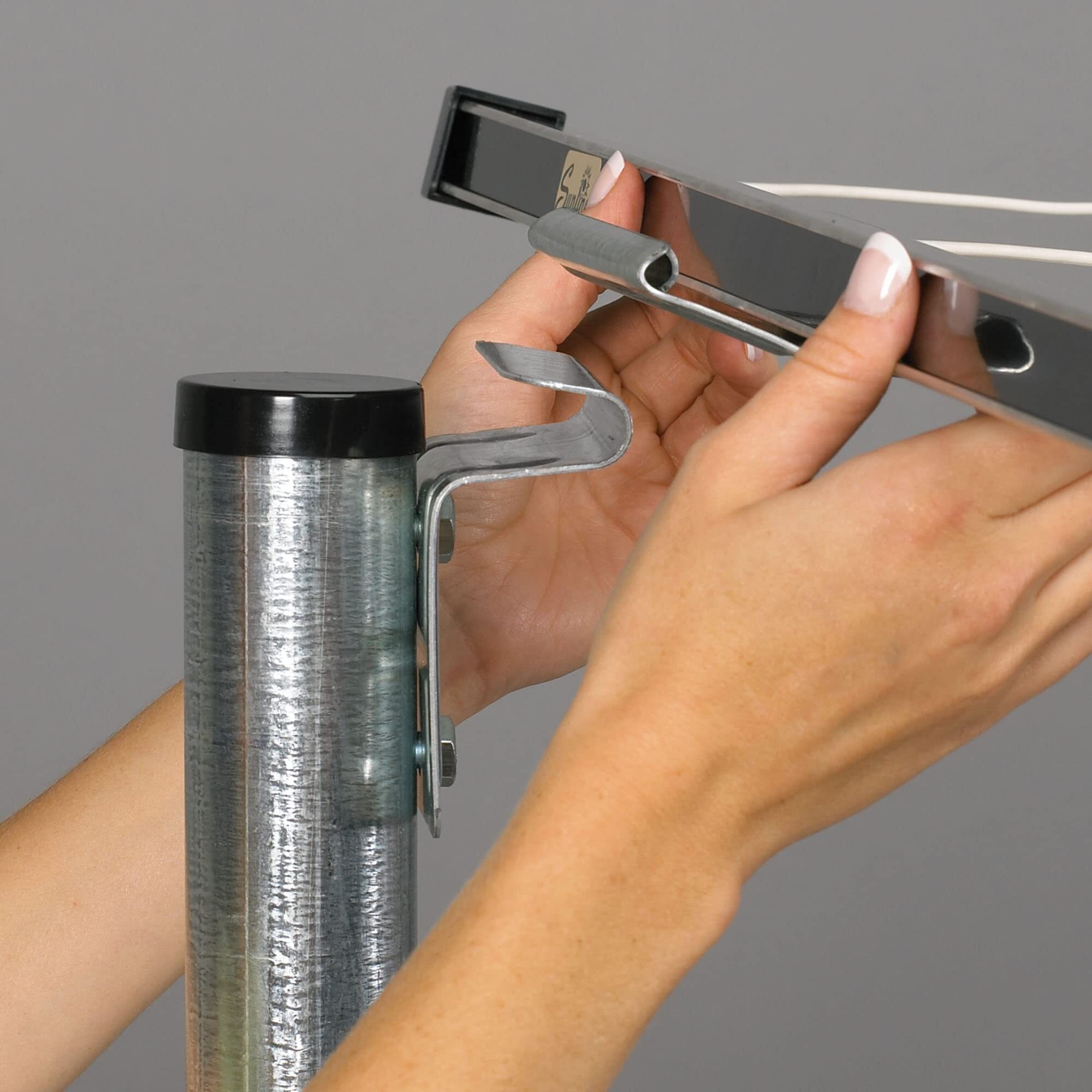 Household Essentials 17145-1 Aluminum Retractable Clothesline 5-Line Dryer | Indoor Or Outdoor Use | Hang Wet Or Dry Laundry, Black|Tan|Silver