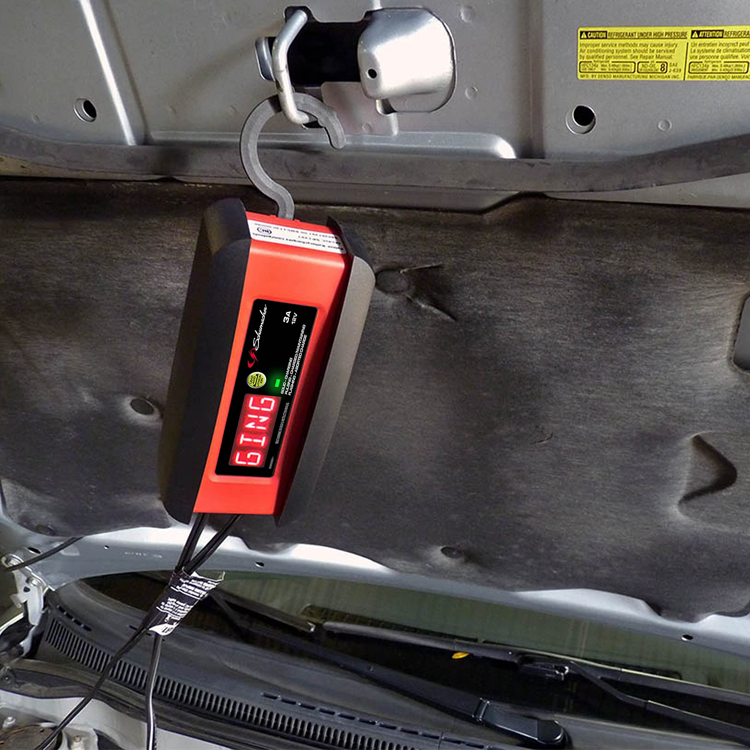 Schumacher Electric 3-In-1 Battery Charger, Maintainer, And Auto Desulfator, Sp1297 Fully Automatic - 3 Amp, 12 Volt - For Cars, Motorcycles, Lawn Tractors, Power Sports, Marine Batteries