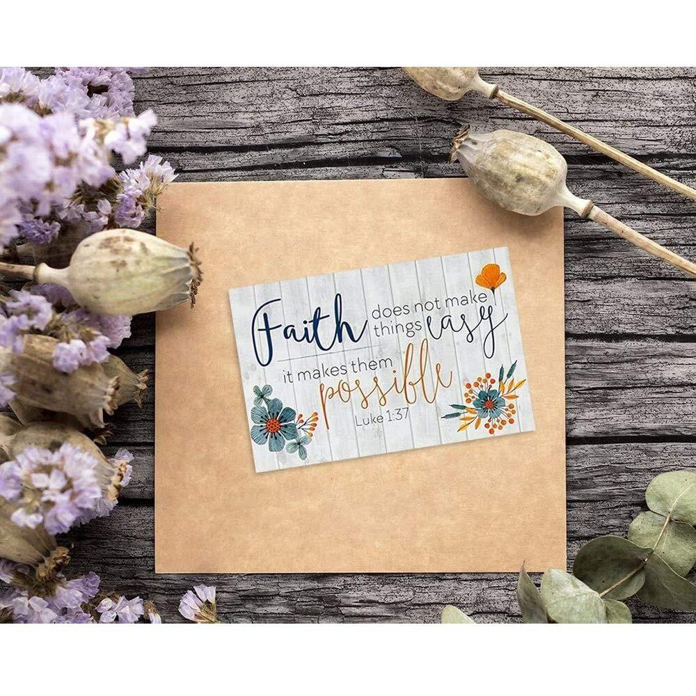 Best Paper Greetings 60 Pack Christian Inspirational Cards With Envelopes, Religious Encouragement Scripture, Bible Verses (6 Floral Designs, 4X6 In)