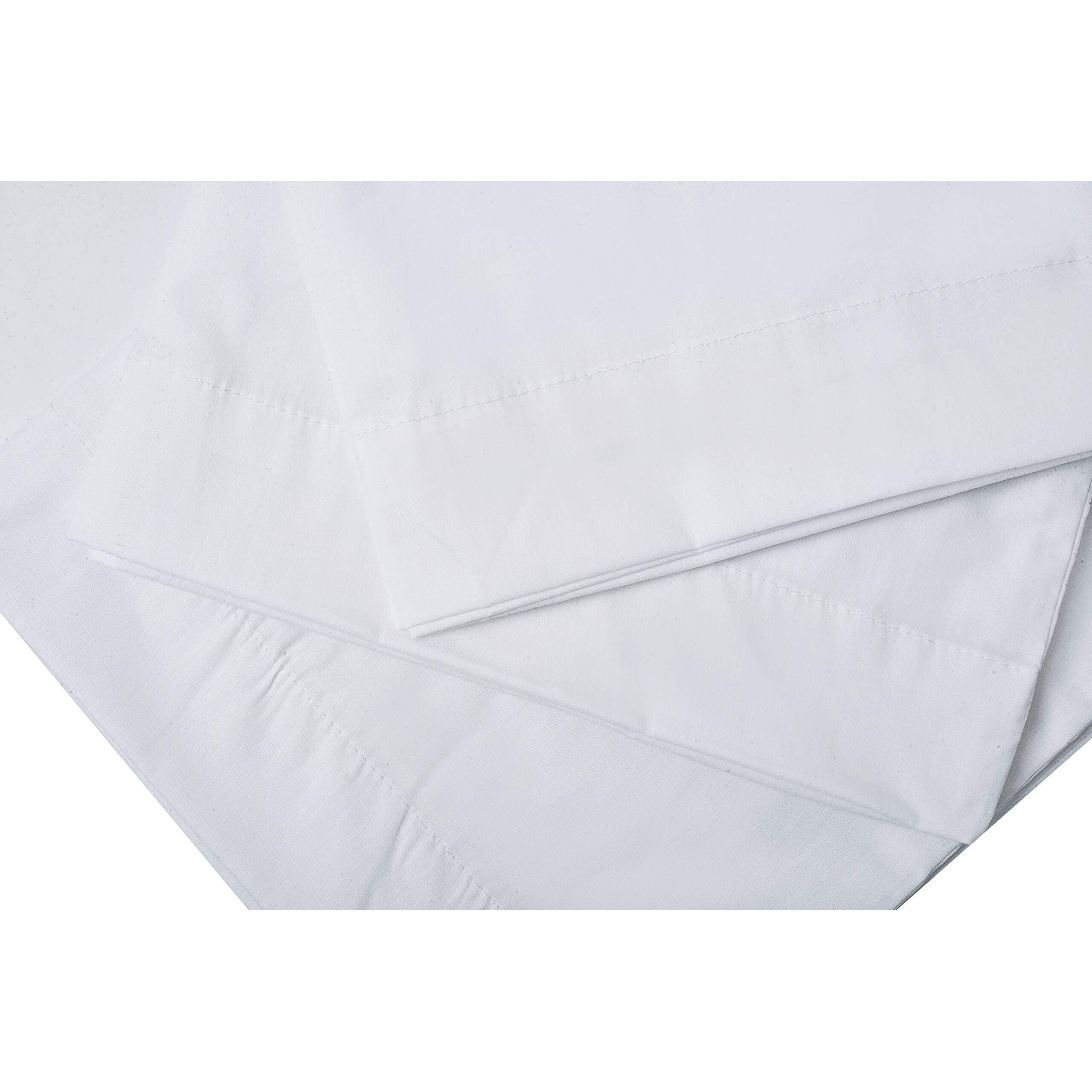 Linteum Textile White Cotton Pillowcases Set - King Size, T-200 Quality, Soft, Wrinkle-Free, Shrink-Resistant Pillowcase Cover - For Hotels, Spa, Home, Hostels, Dorms And Hospitals (12-Pack)