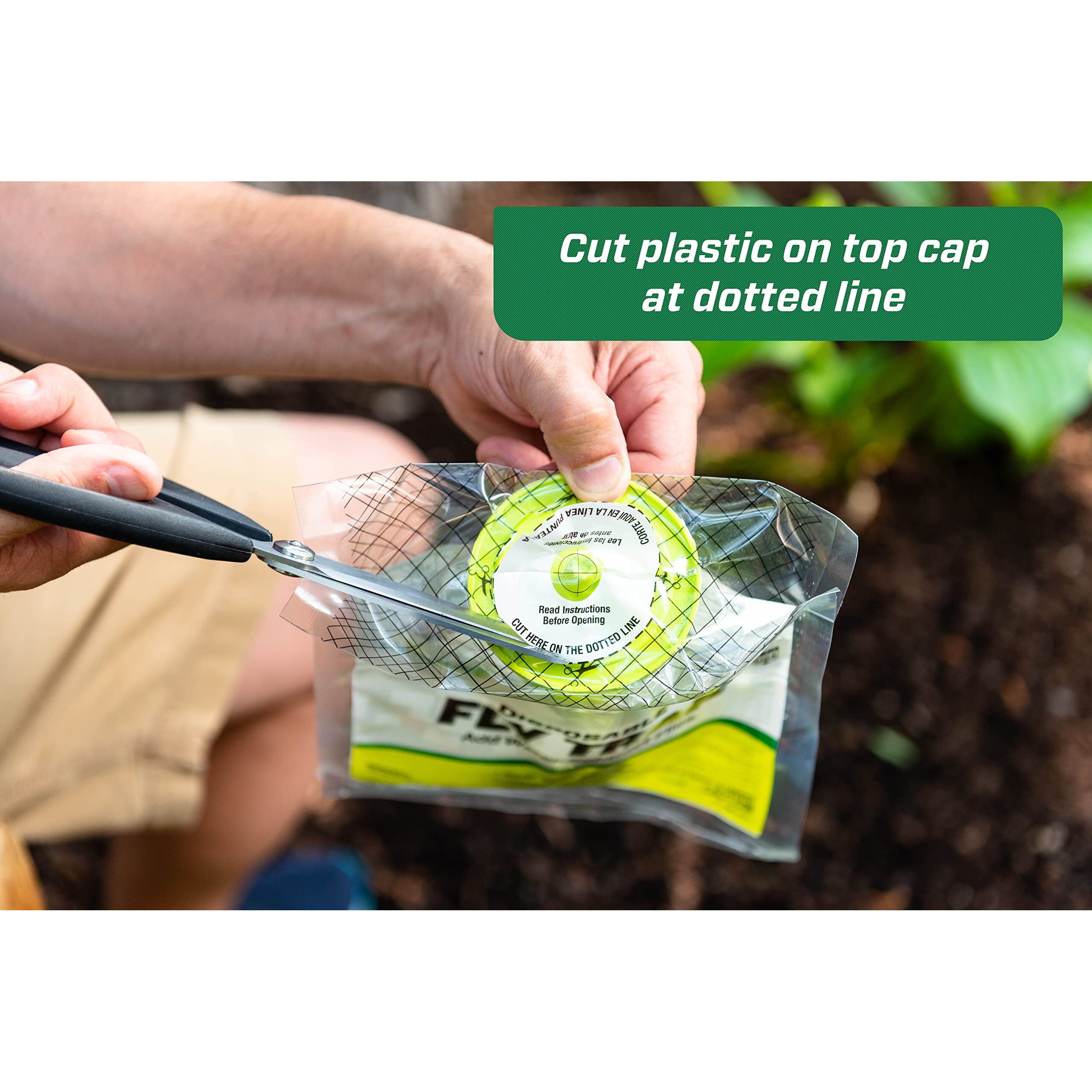 Rescue Outdoor Disposable Hanging Fly Trap - 12 Traps