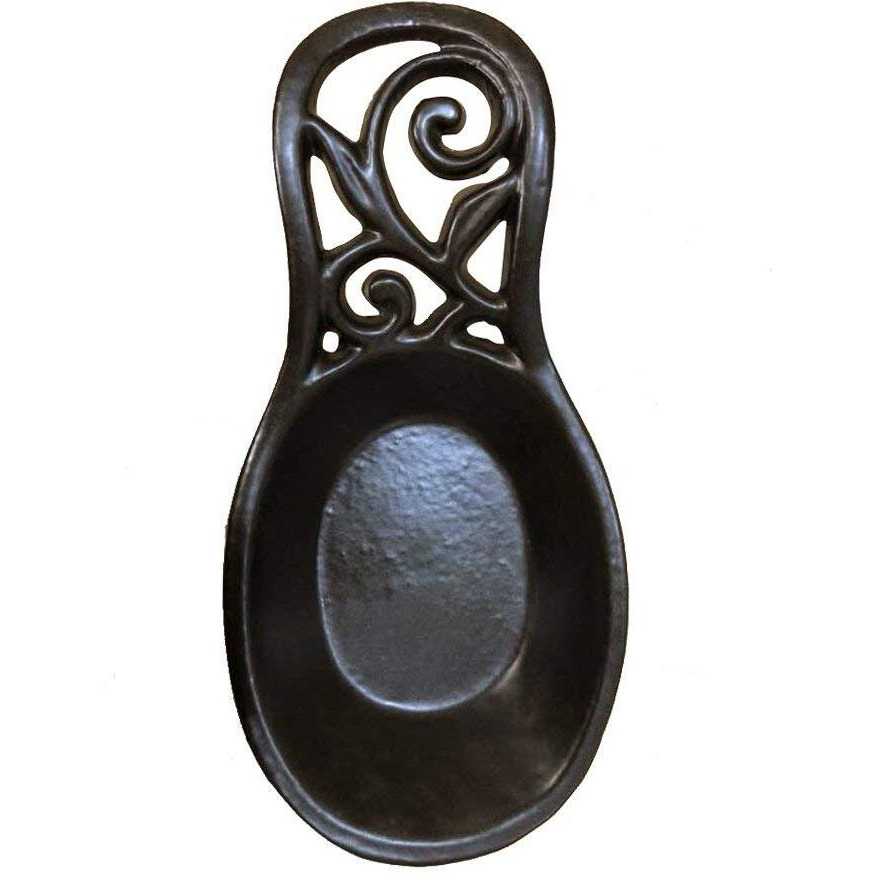 Jogreful Spoon Rest, Vintage Metal Kitchen Spoon Rest, Cast Iron For Stove Top Cooking Home Decor, Utensil Rest Ladle Spoon Holder, Coffee Gold Color