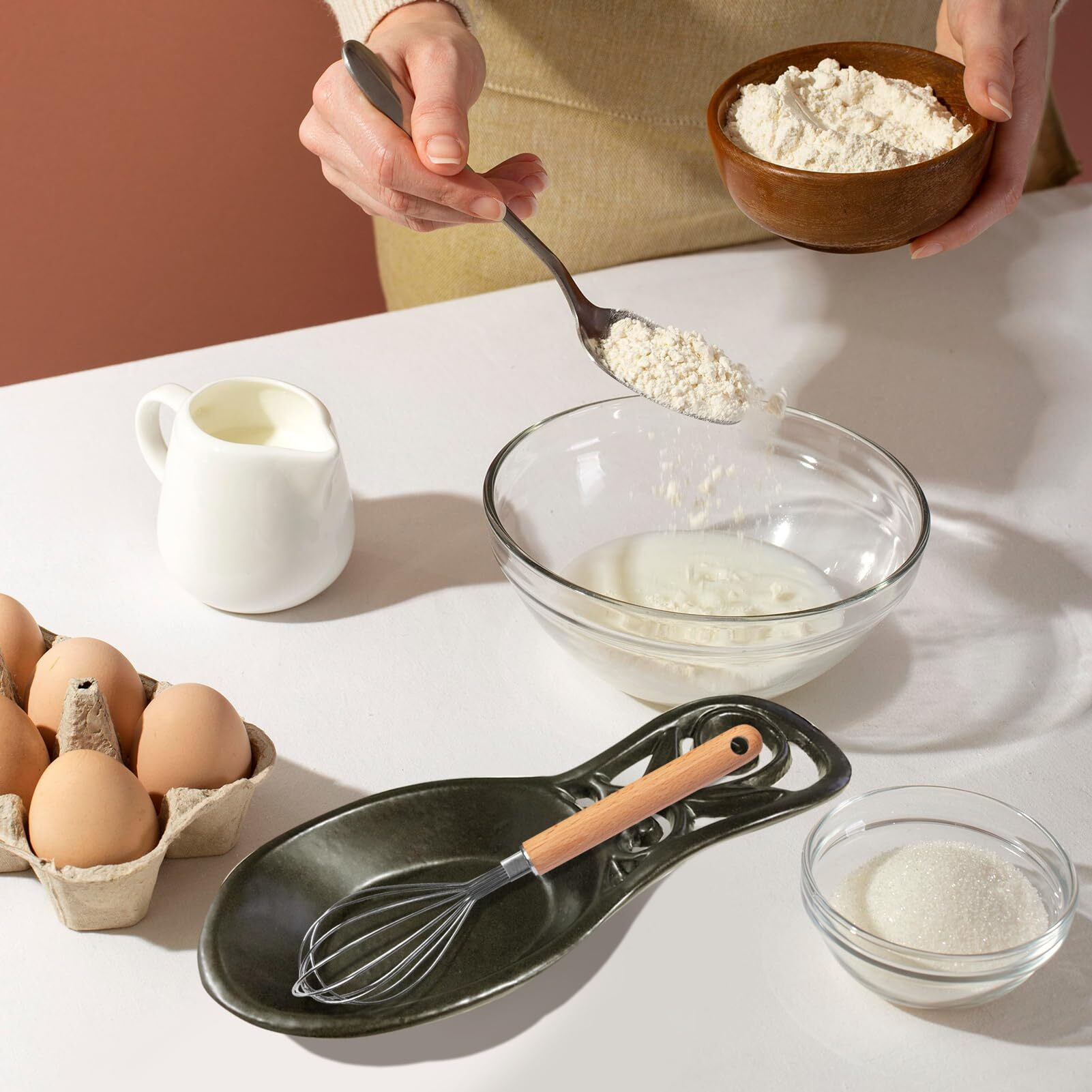 Jogreful Spoon Rest, Vintage Metal Kitchen Spoon Rest, Cast Iron For Stove Top Cooking Home Decor, Utensil Rest Ladle Spoon Holder, Coffee Gold Color