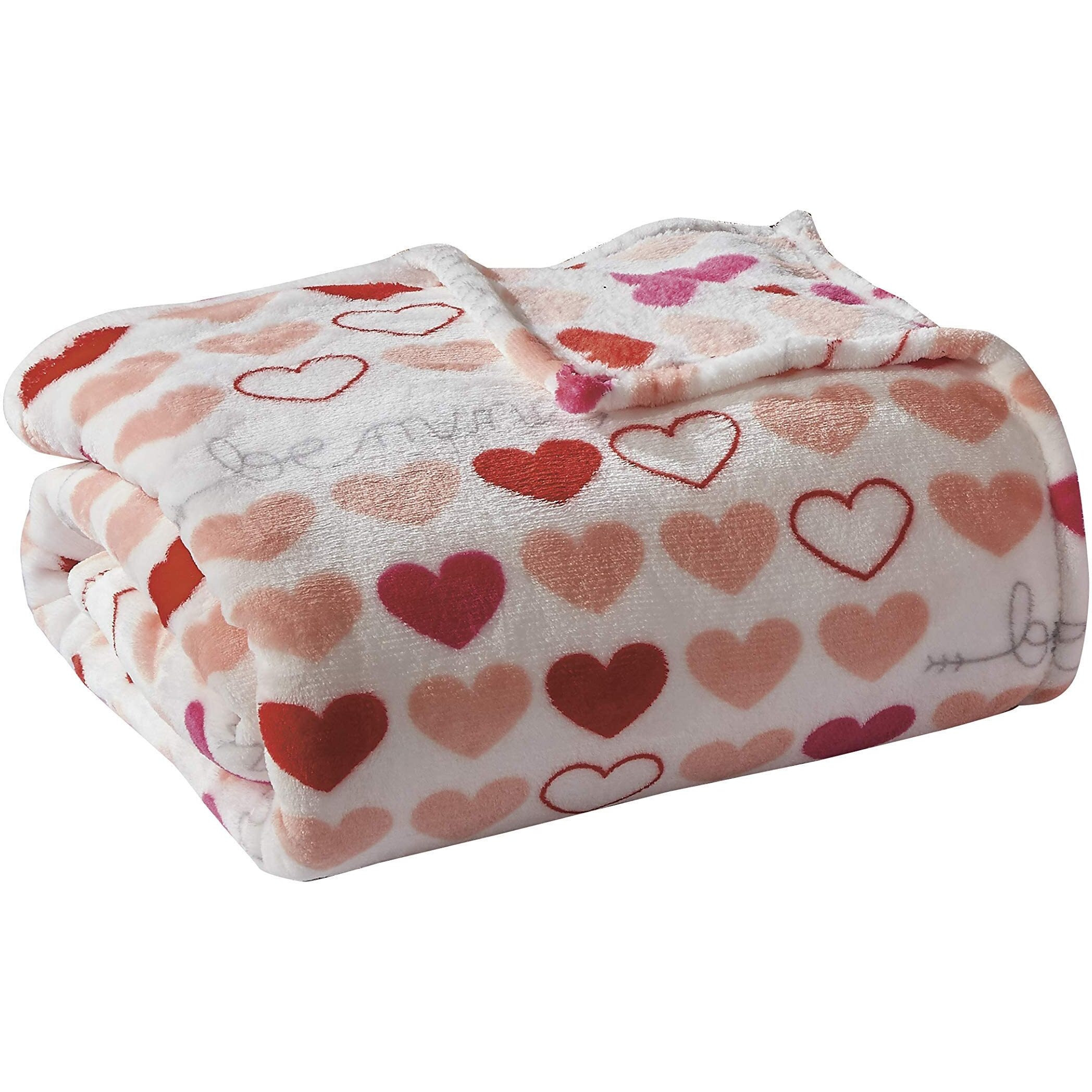 Faith, Hope, Love Home D  Cor Amor Eterno Be Mine Love Collection Valentine's Day Heart Ultra Plush Throw Blanket (50"" X 60"") - Be Mine