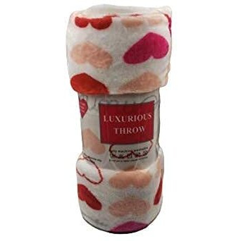 Faith, Hope, Love Home D  Cor Amor Eterno Be Mine Love Collection Valentine's Day Heart Ultra Plush Throw Blanket (50"" X 60"") - Be Mine