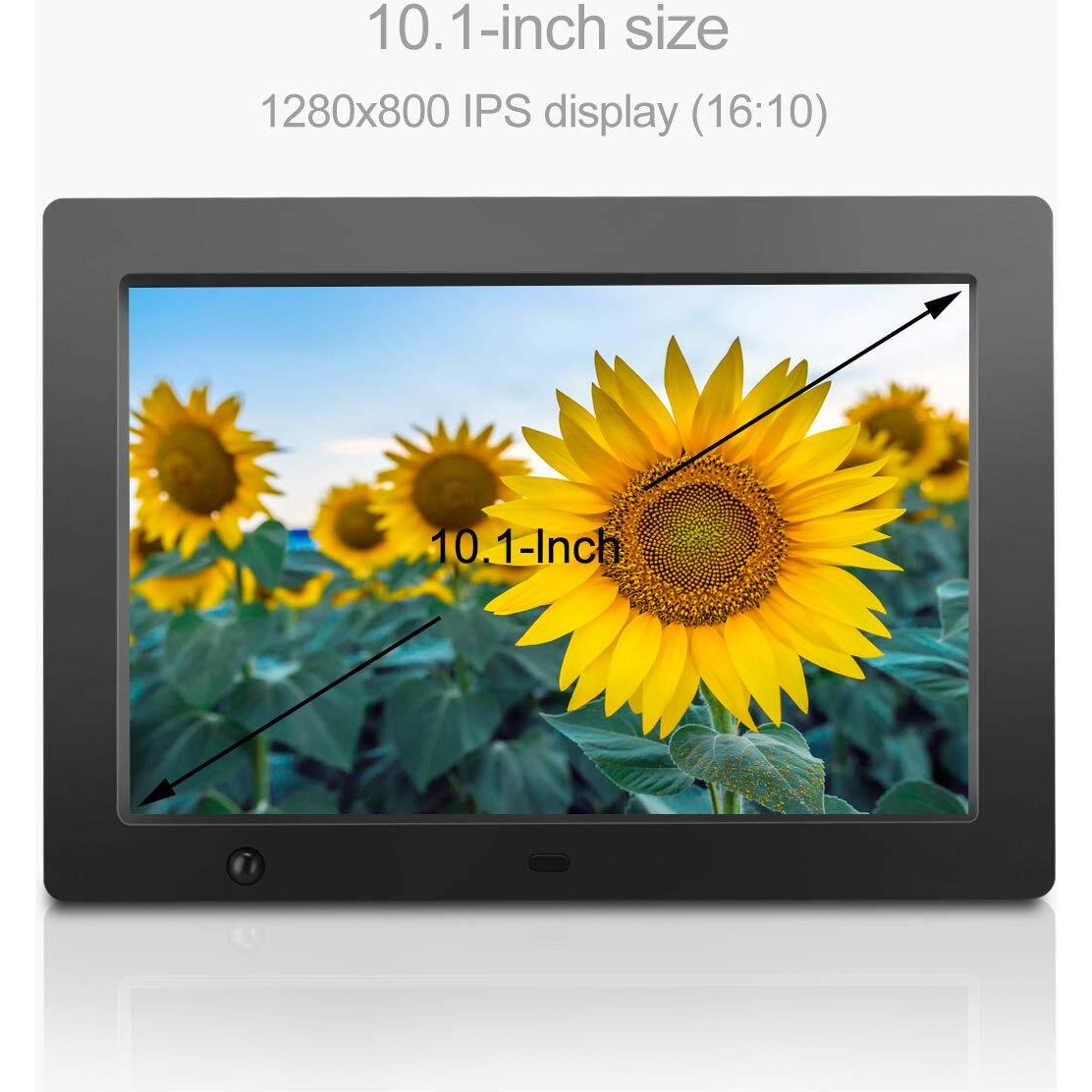Digital Frame For Photos 10 Inch Digital Picture Frame With Hd Ips Display Picture Frame With Motion Sensor/Video/Background Music/Calendar/Clock/Auto-Rotate/Best Gifts By Flyamapirit