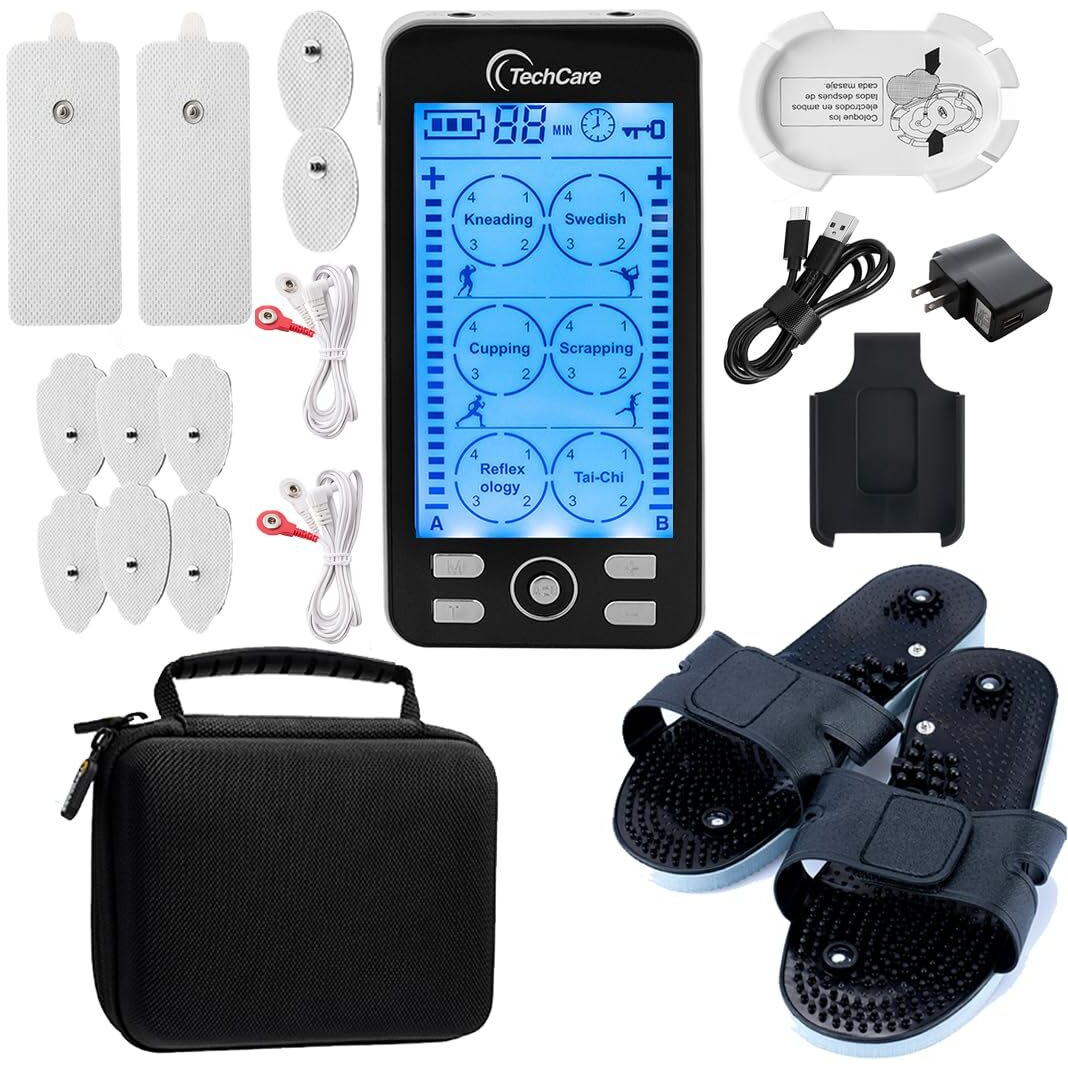 Tens Unit Muscle Stimulator 24 Modes Ems Pulse Massager Machine Device Neck Back Leg Shoulder Pain Relief [New Model]