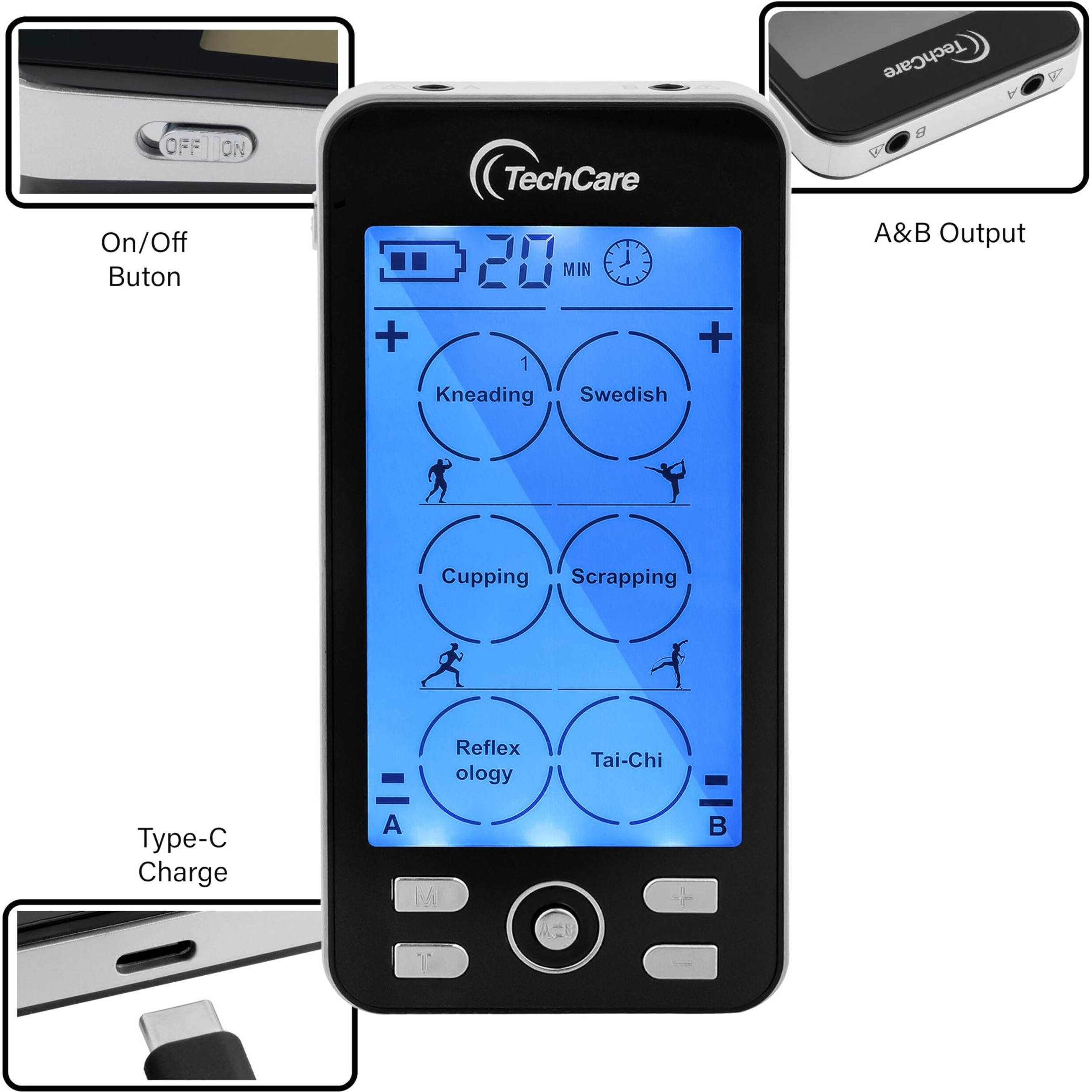 Tens Unit Muscle Stimulator 24 Modes Ems Pulse Massager Machine Device Neck Back Leg Shoulder Pain Relief [New Model]