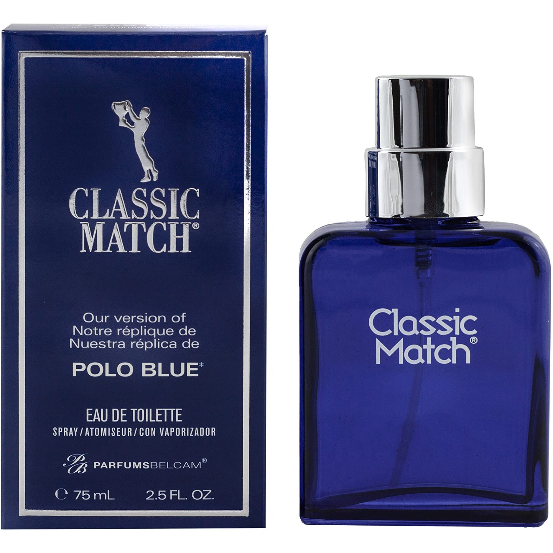Pb Parfumsbelcam Blue Classic Match, Our Version Of A Signature Designer Eau De Toilette Spray For Men, 75 Ml.