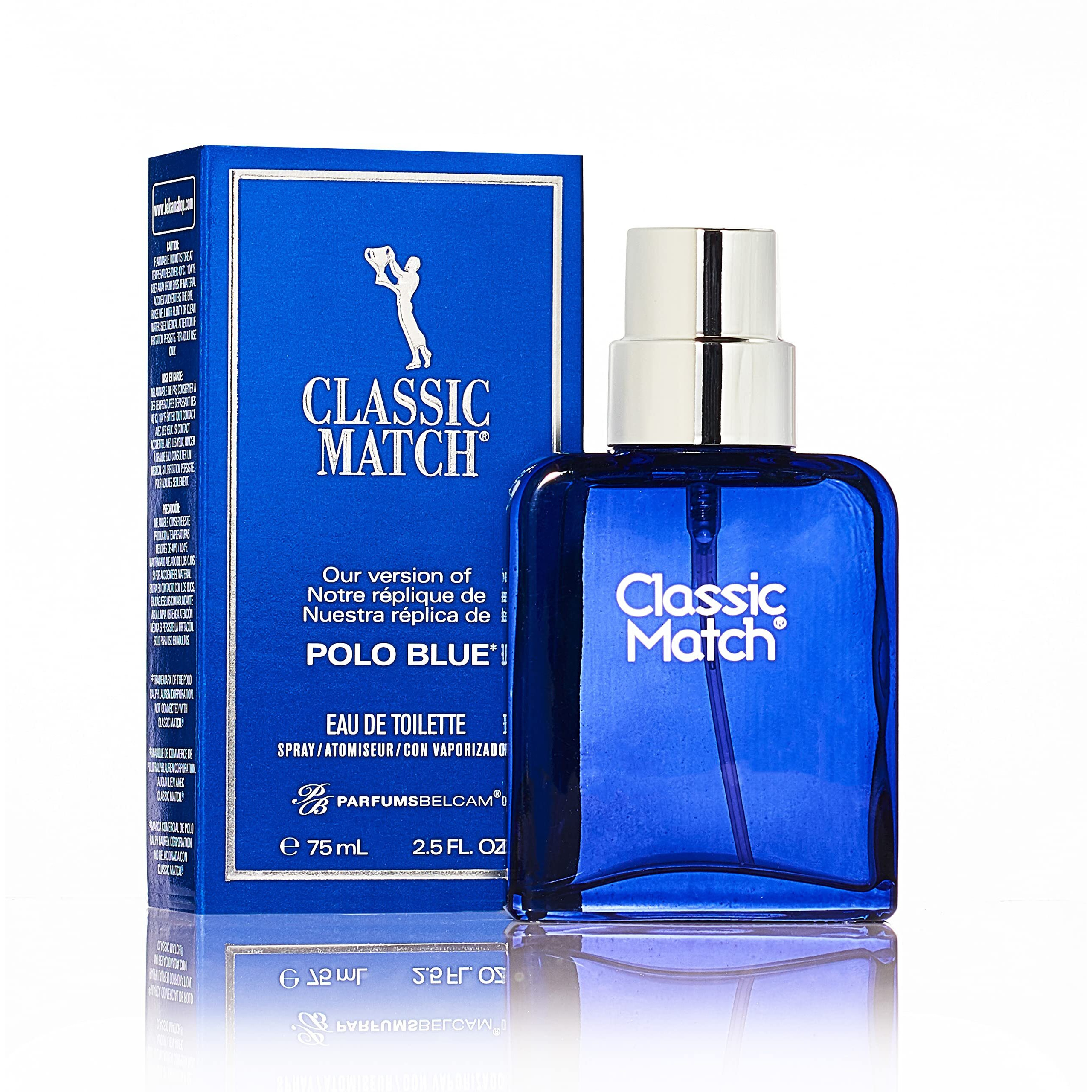 Pb Parfumsbelcam Blue Classic Match, Our Version Of A Signature Designer Eau De Toilette Spray For Men, 75 Ml.