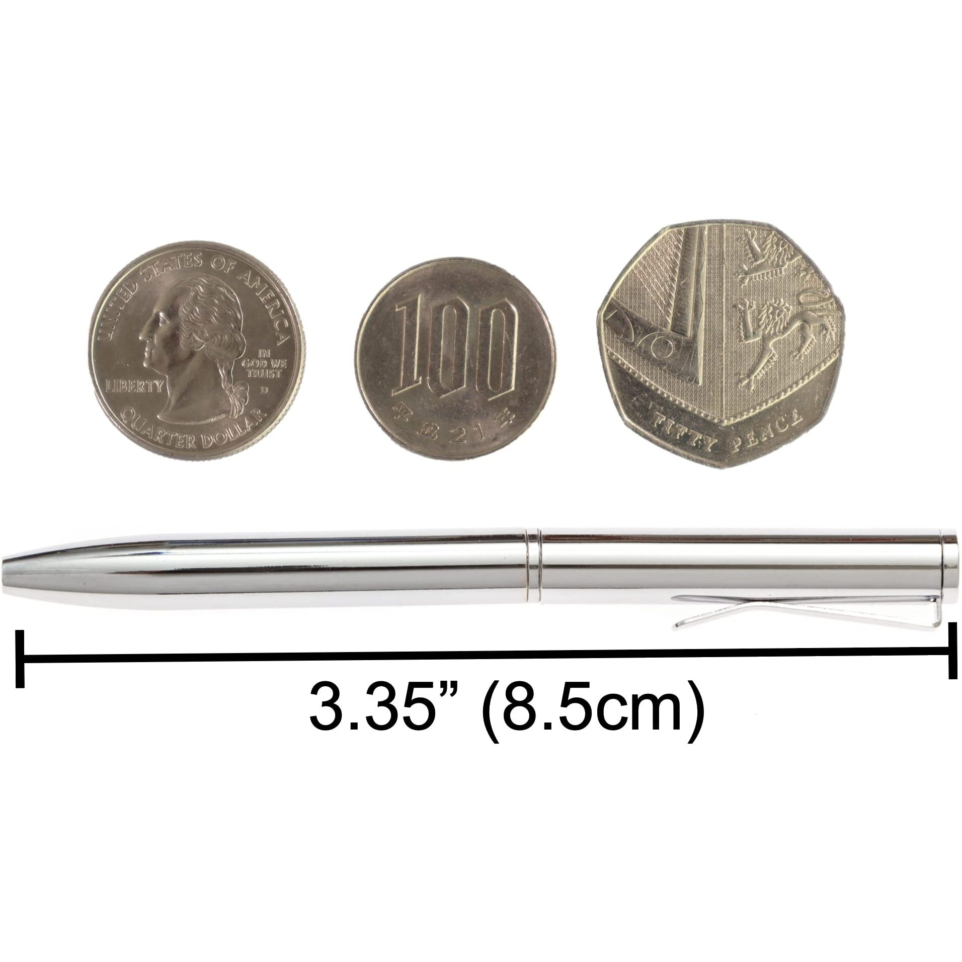 Narwhalco Set Of 2 Small Pens (3.35"") For Pocket, Wallet, Planner, Purse Or Passport