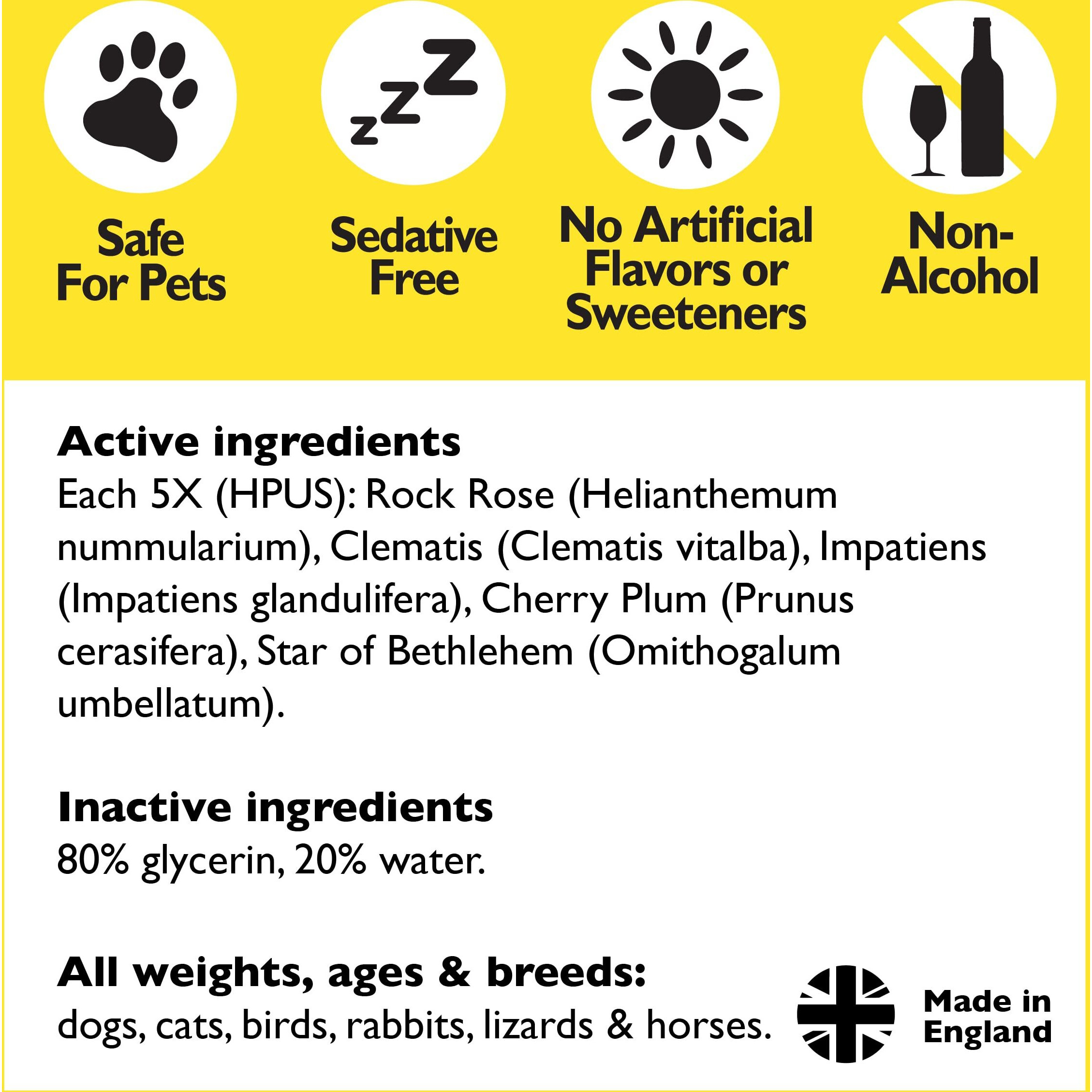 Bach Rescue Remedy Pet Dropper 10Ml, Natural Stress Relief, Calming For Dogs, Cats, & Other Pets, Homeopathic Flower Essence, Thunder, Fireworks, Travel, Separation, Sedative-Free