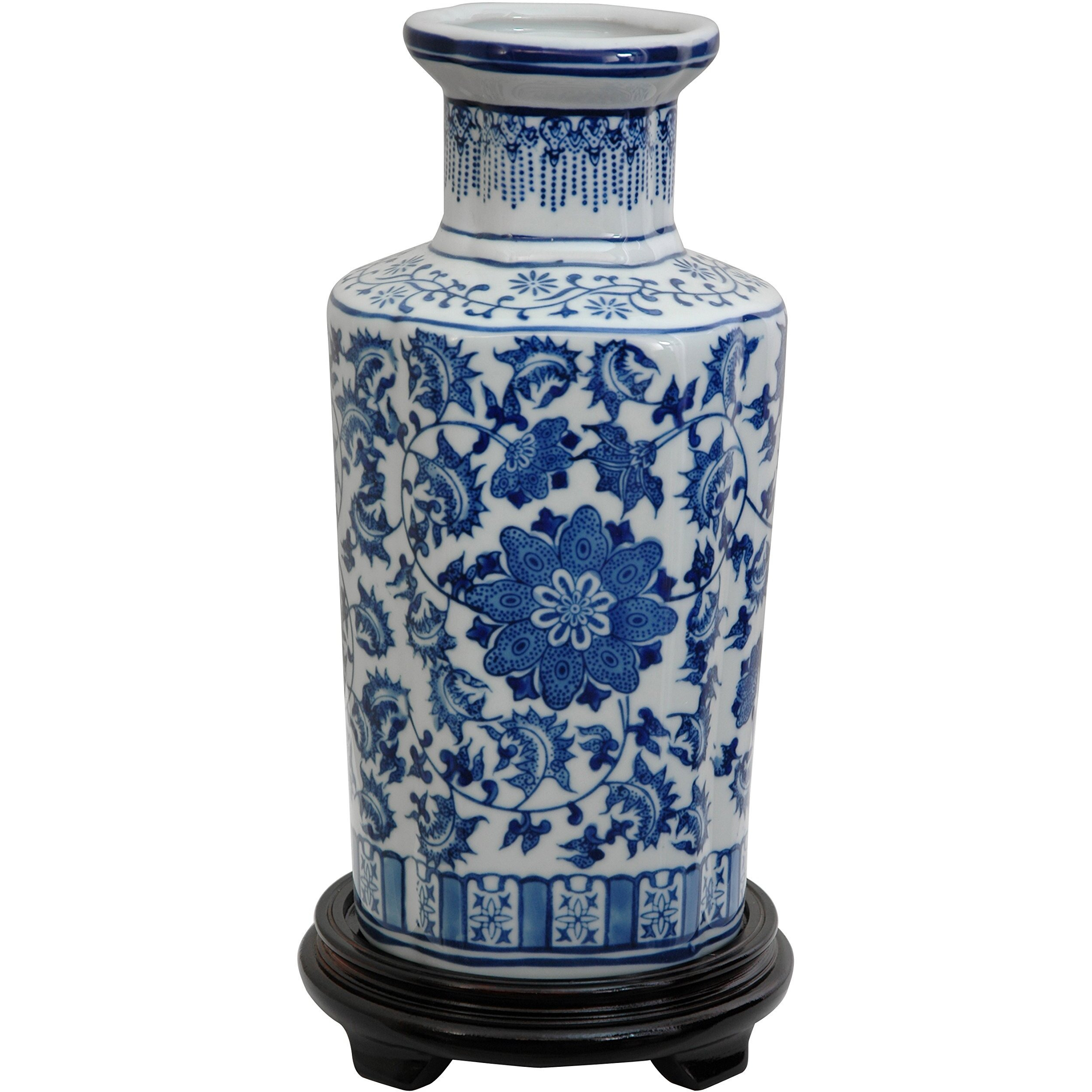 Red Lantern Bw-Vase2-Bwfl Vase, White