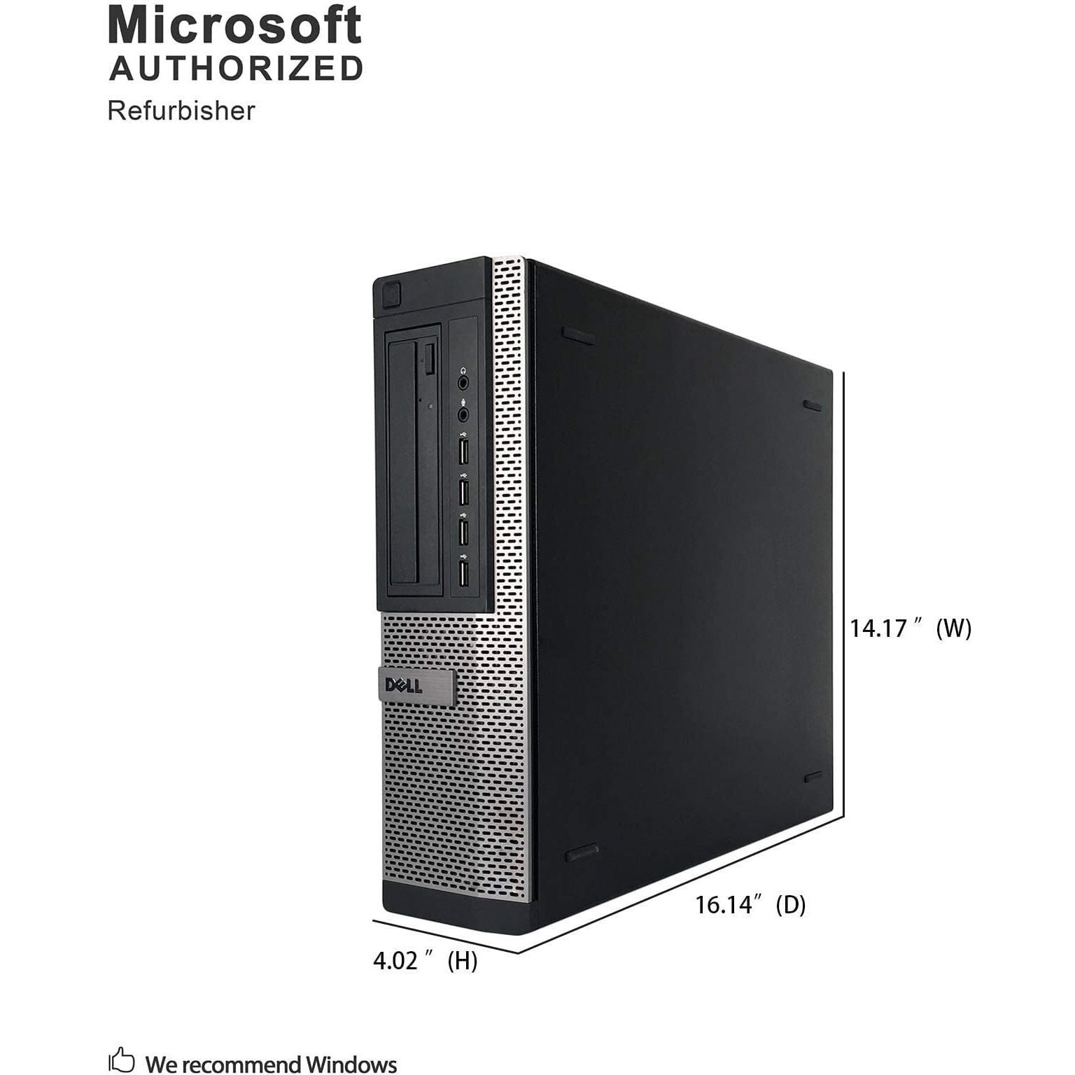 Dell Optiplex 7010 Business Desktop Computer (Intel Quad Core I5-3470 3.2Ghz, 16Gb Ram, 2Tb Hdd, Usb 3.0, Dvdrw, Windows 10 Professional (Renewed)