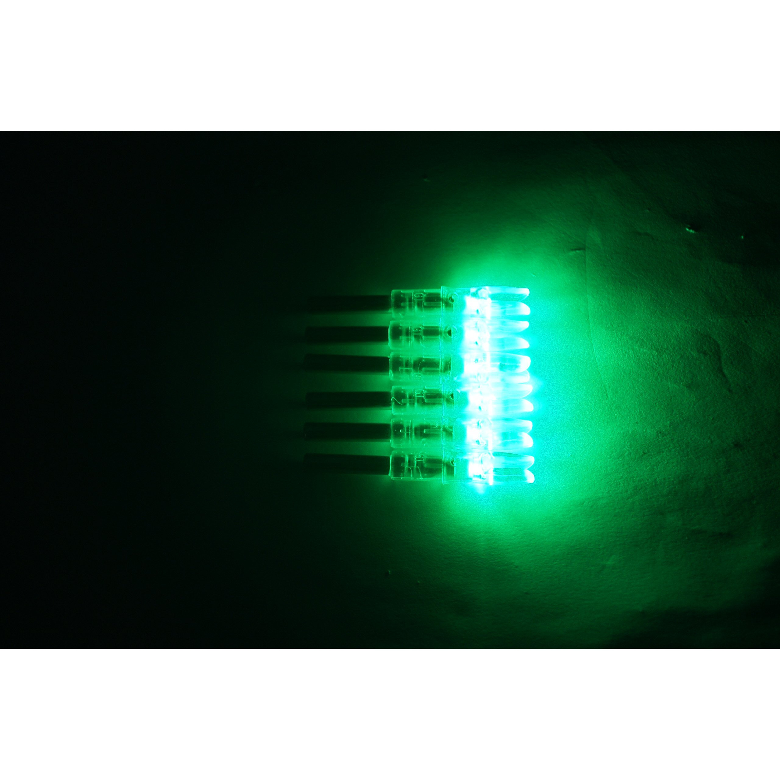 Jiexi Hwyp Automatically Lighted Led Nocks For Inner Diameter 6.3 Mm Compound Bow Arrows Gt Size Pack Of 6 (Green)