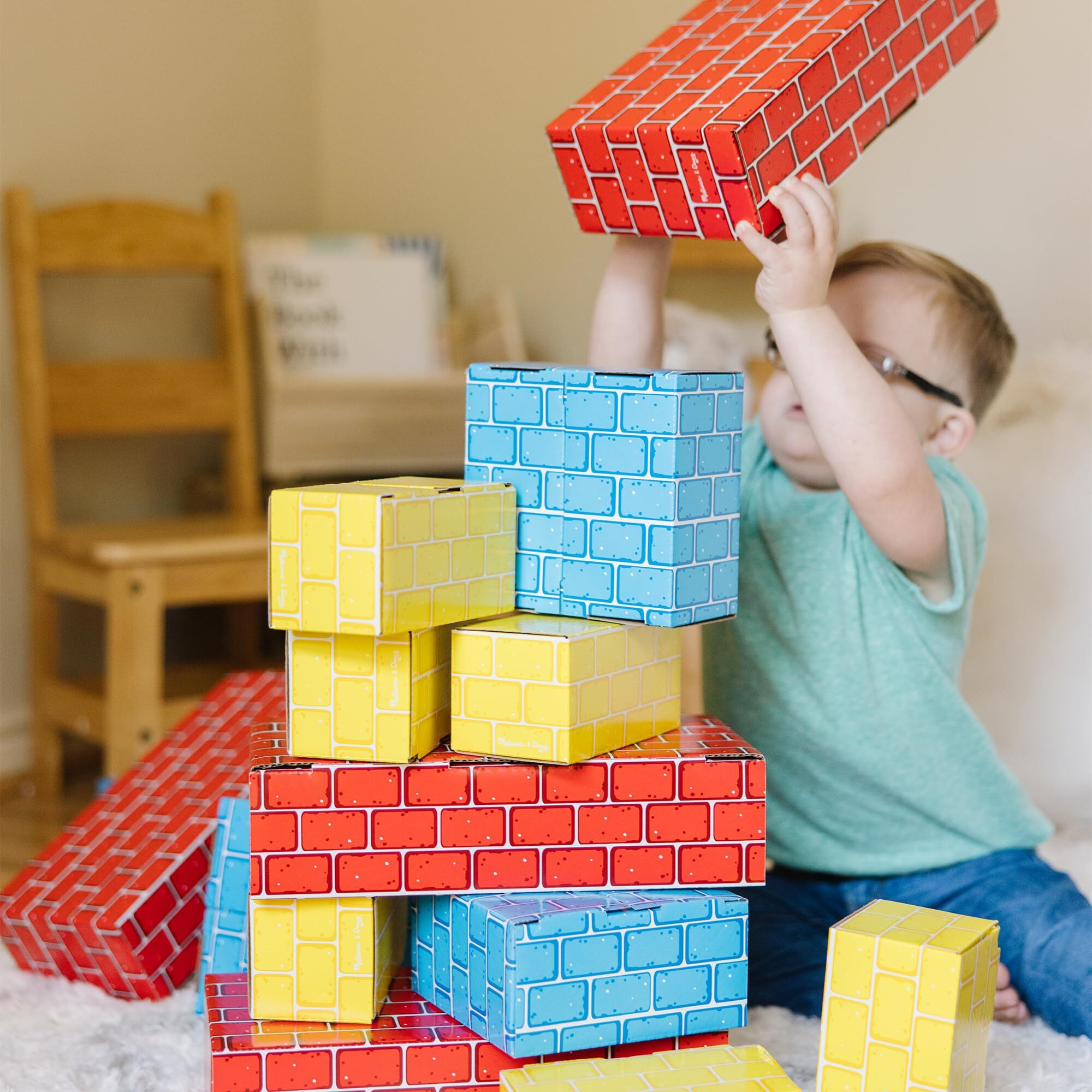 Melissa & Doug Deluxe Jumbo Cardboard Blocks (24 Pieces) - Fsc Certified