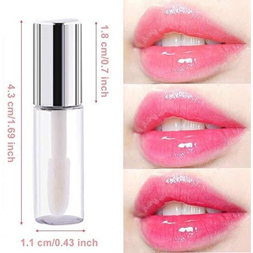 45Pcs Reusable Lipstick Bottle, 1.2 Ml Lip Gloss Tube Empty Lip Gloss Tubes Container Clear Mini Empty Lip Balm Bottles Handmade Cosmetics Subdivision Bottles For Travel Use Diy Cosmetic Storage
