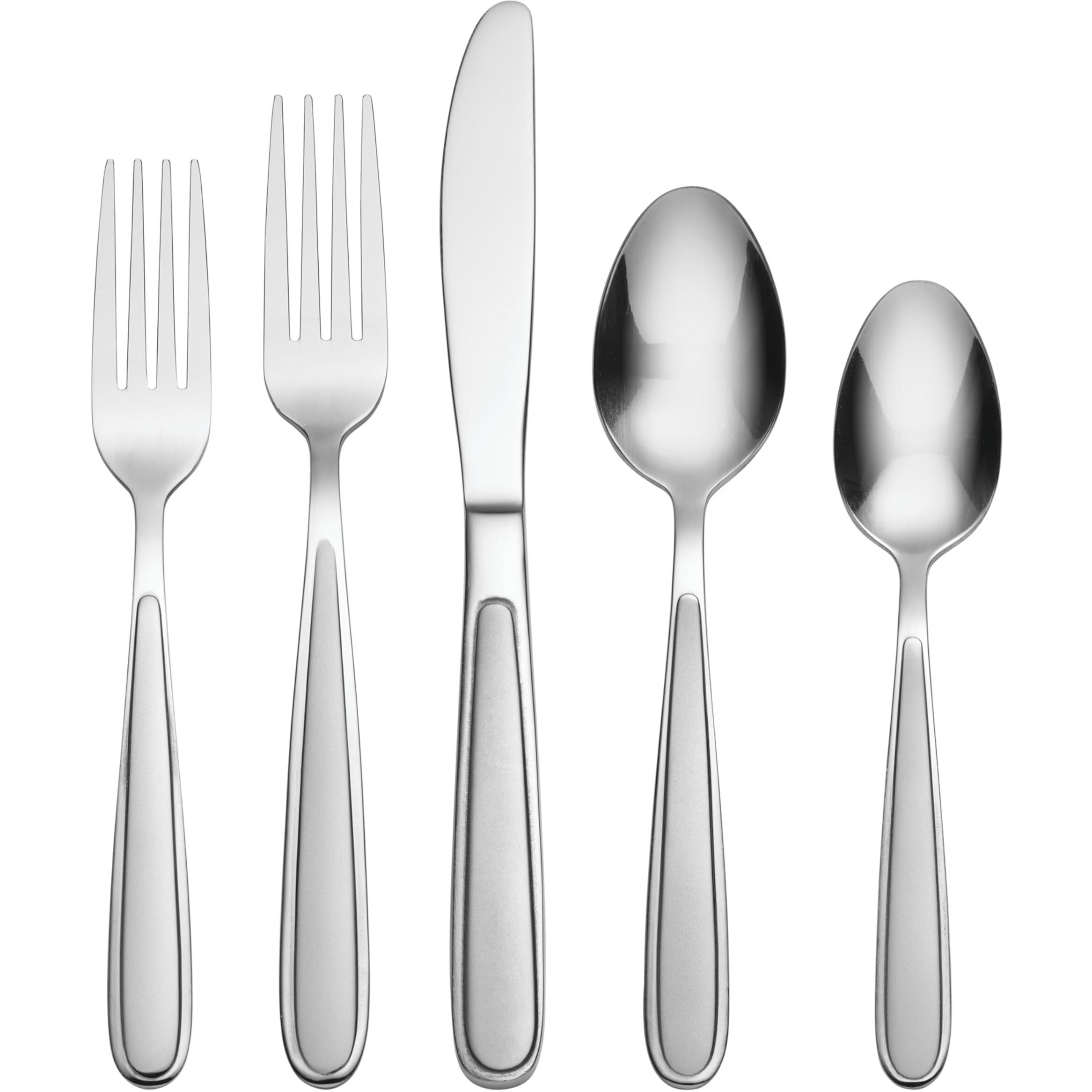 Oneida Jordan 20 Piece Everyday, Service For 4 Flatware, 10.4 Inches, Silverware Set