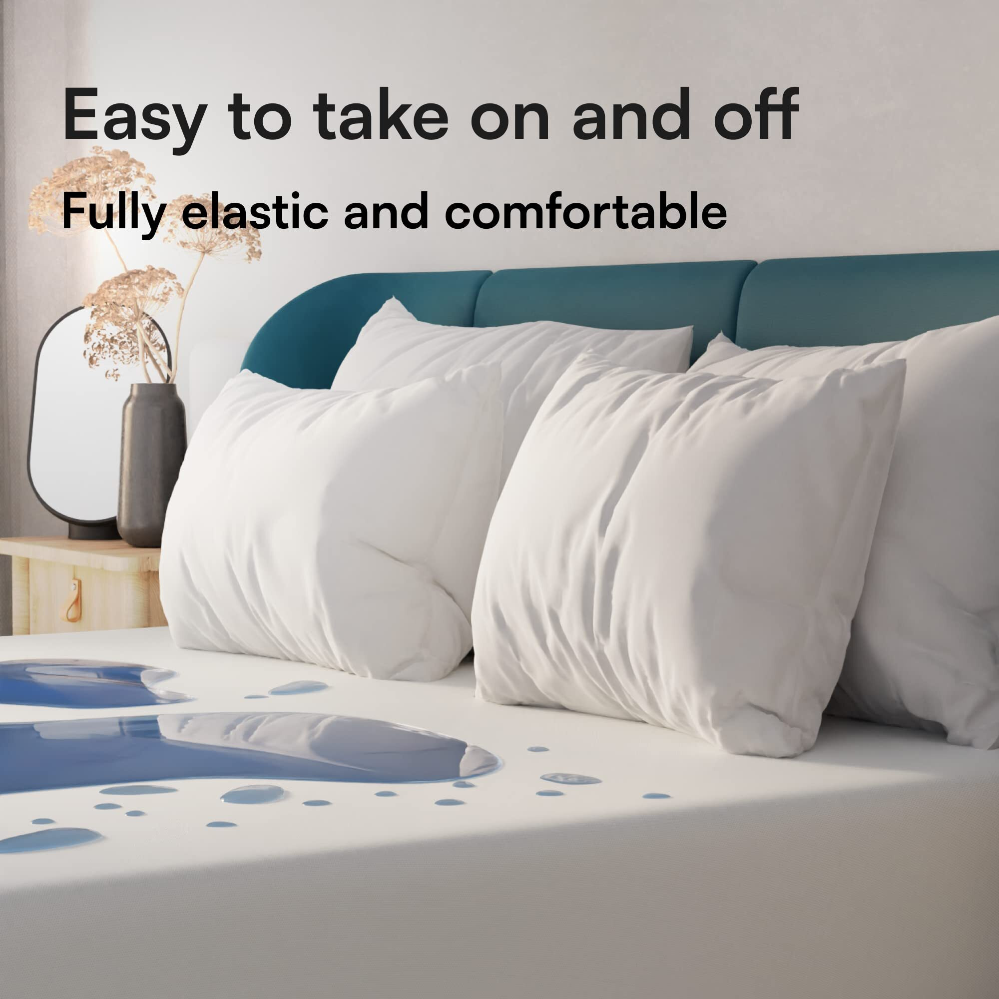 Niagara Waterproof Mattress Protector Full 54X75 Cover Deep Pocket Breathable Noiseless 8-20Inches Bed Smooth Jersey Mattress Pad Cover Fully Ultra Thin Polyester