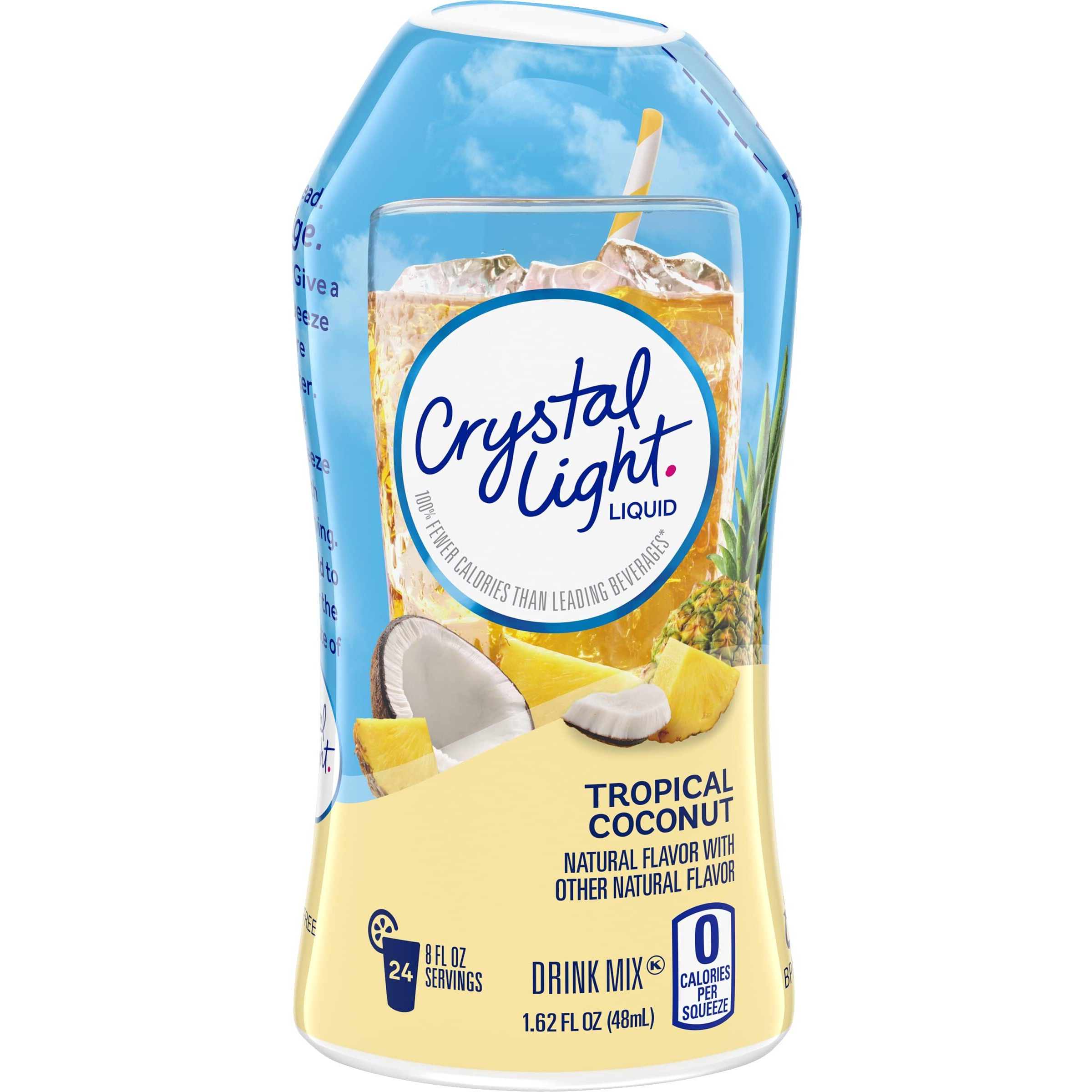 Crystal Light Liquid Energy Drink, Tropical Coconut, 1.62 Fl Oz (Pack Of 8)