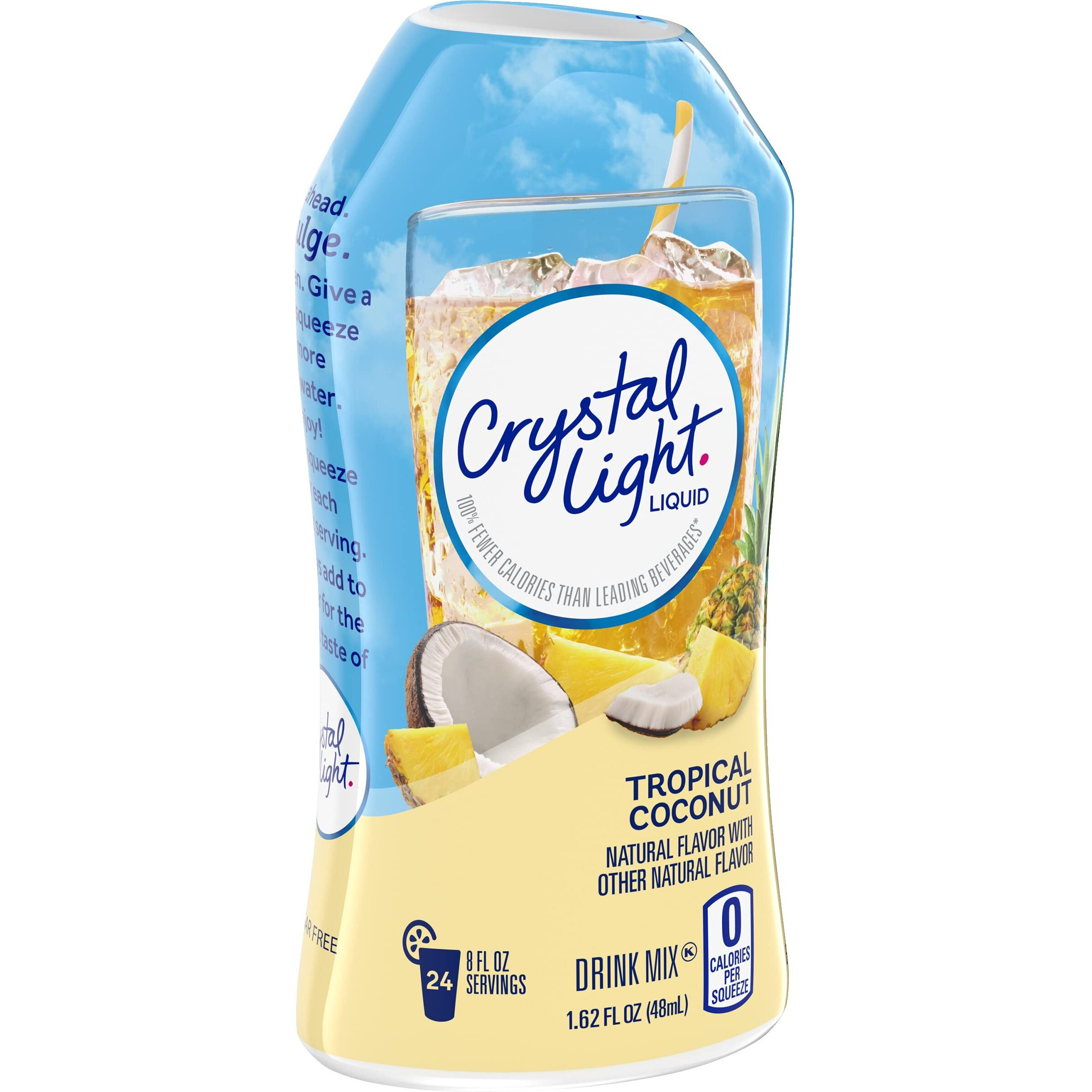 Crystal Light Liquid Energy Drink, Tropical Coconut, 1.62 Fl Oz (Pack Of 8)