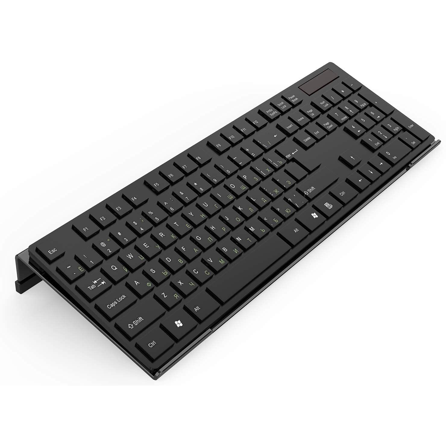Kotemon Acrylic Tilted Computer Keyboard Stand For Ergonomic Typing, Keyboard Tray Holder With Silicone Non-Slip Case, Black