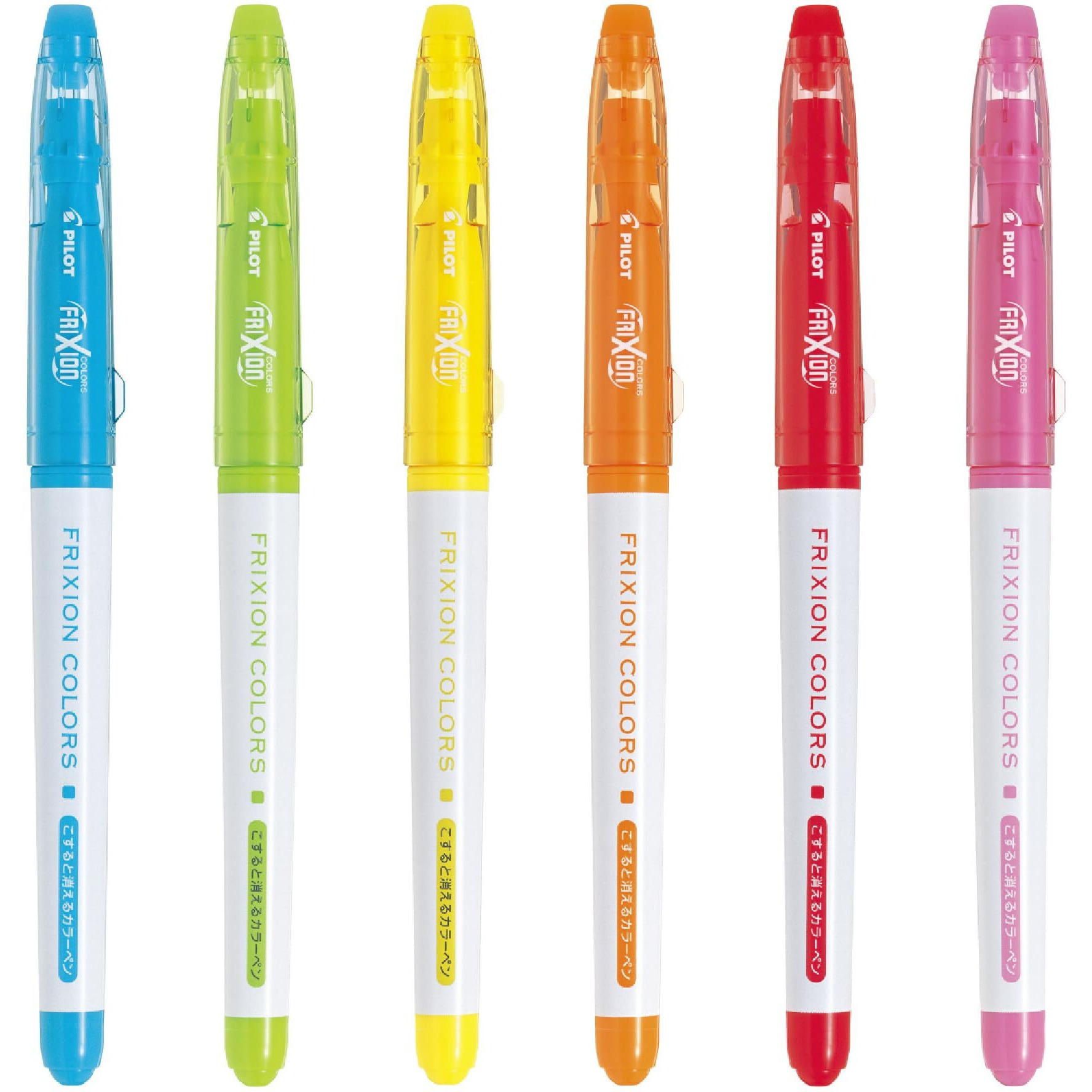 Pilot Frixion Colors Erasable Marker Pen, 6 Color Set (Sfc-60M-6C)