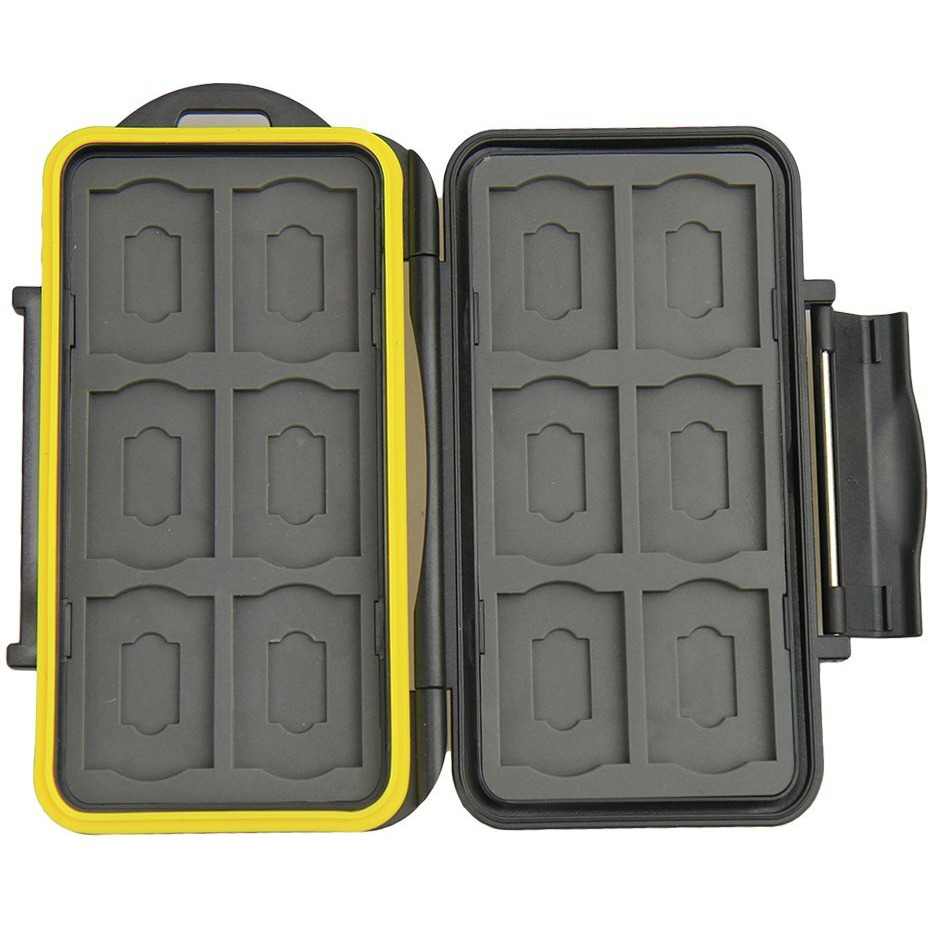 Jjc Mc-Sdmsd24 Water-Resistant Holder Storage Memory Card Case For 12 Sd Cards + 12 Micro Sd Cards