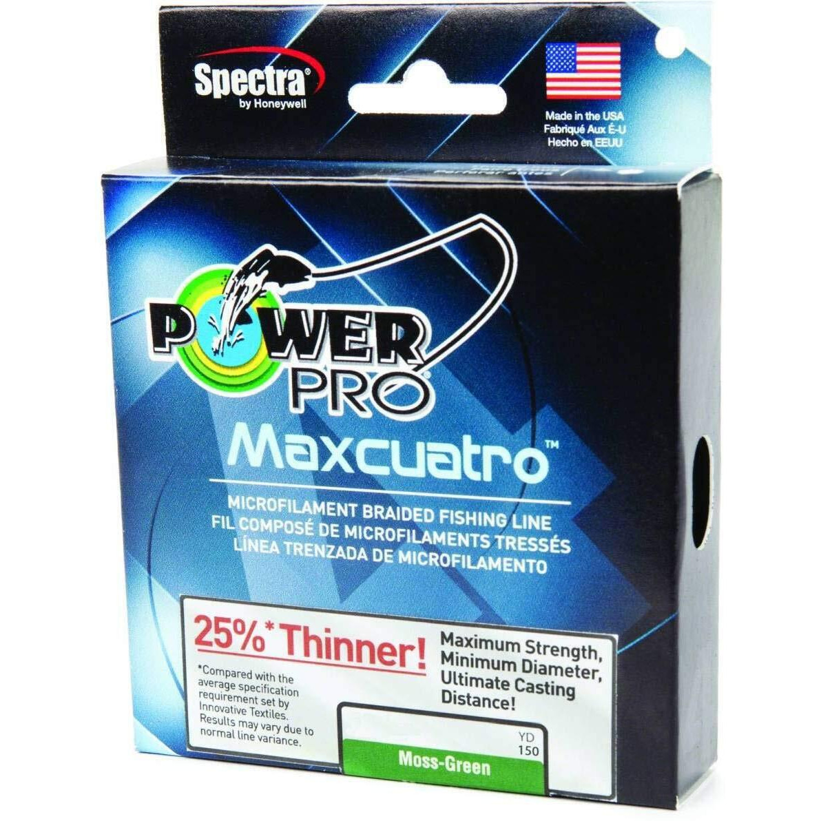 Powerpro 33400800150E Maxcuatro Spectra Ht Braided Fishing Line,Multi,Os