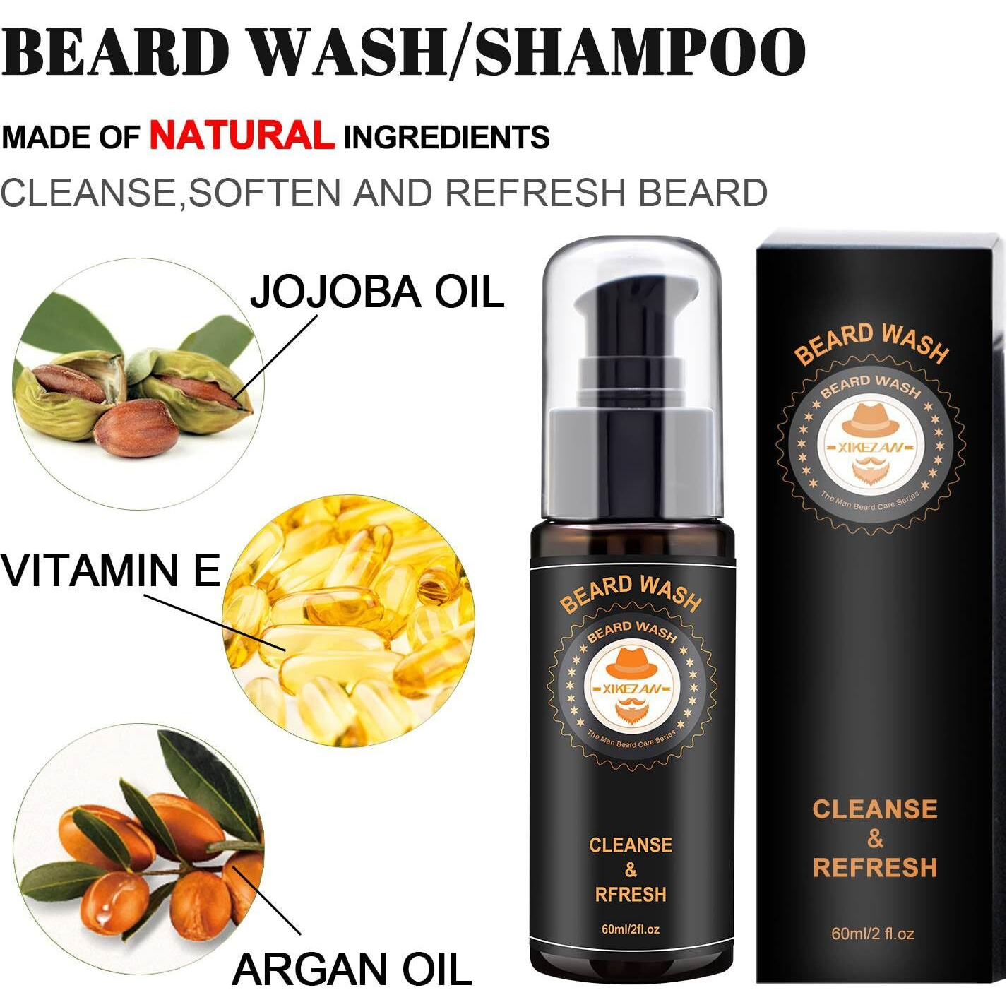 Upgraded Beard Grooming Kit W/Beard Conditioner,Beard Oil,Beard Balm,Beard Brush,Beard Wash,Beard Comb,Beard Scissor,Bag,E-Book,Beard Care Daddy Gifts For Men Him Dad Husband Boyfriend