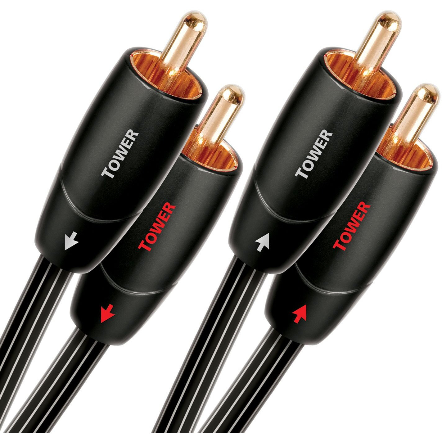 Audioquest Tower Rca Audio Cable (2 X Rca, 2 X Rca, Copper, 1.5 M, Black)
